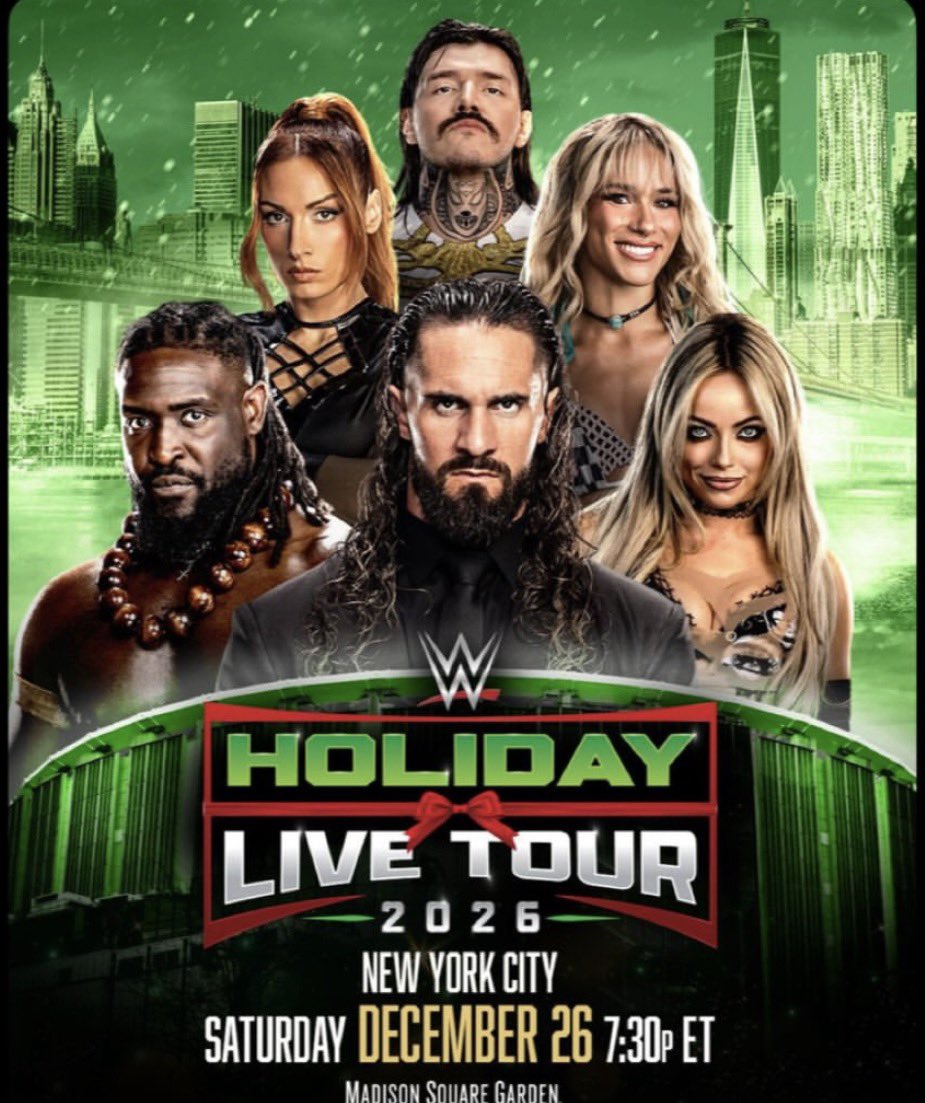livmongan88's tweet photo. Get your tickets NOW for the @WWE Holiday Live Tour at The Garden on Dec 26! https://t.co/D57StLhOK0