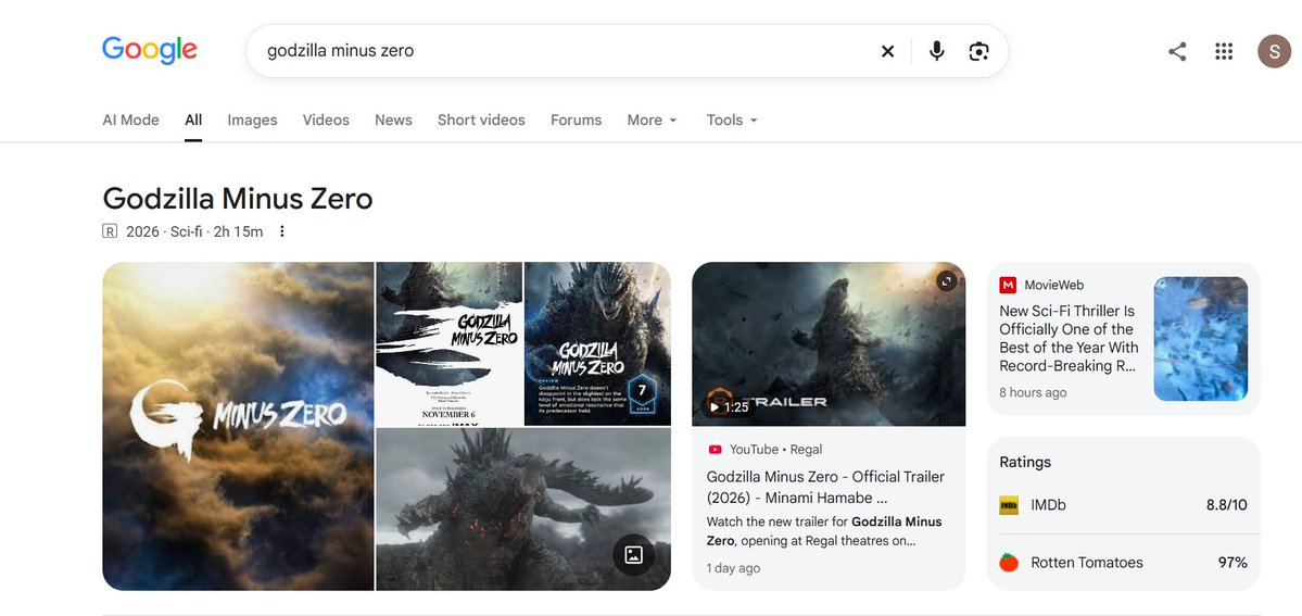 PrototypeSENIOR's tweet photo. NOOO........ WAY... GODZILLA MINUS ZERO IS RATED R?!?!?!?!?! AND IT GOT A PERFECT SCORE ON ROTTEN TOMATOES?!?!?!?! https://t.co/tuhwxBqUBx