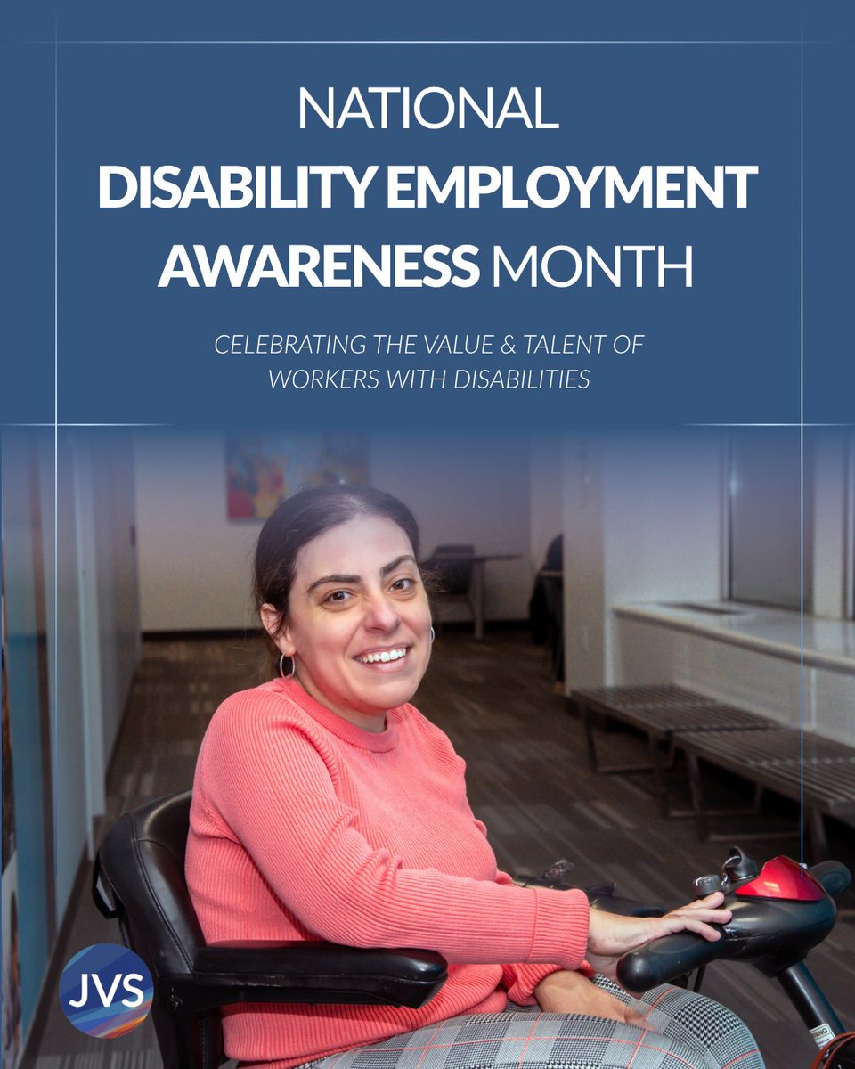 JVSBoston's tweet photo. October is National Disability Employment Awareness Month!

At JVS Boston, we continue to celebrate and support workers with disabilities on their journeys toward impactful careers.

Click here for career training resources for workers with disabilities: https://t.co/AQ2TUCSQiZ https://t.co/bLme3rEXFq