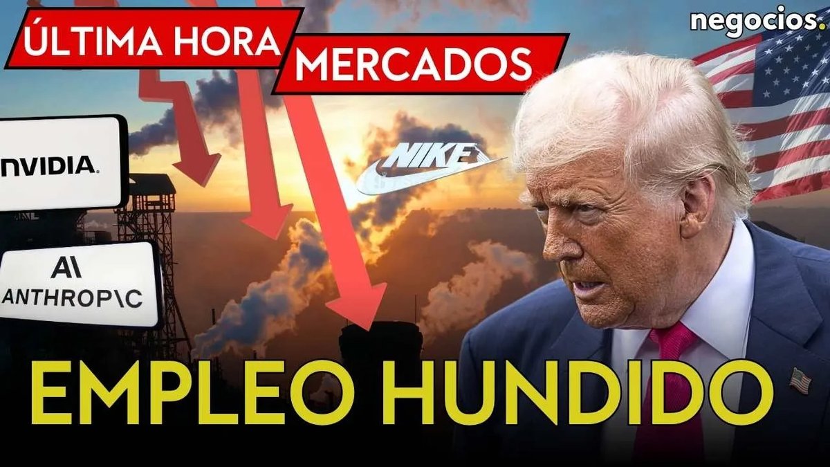 negocios_tv's tweet photo. ÚLTIMA HORA MERCADOS: El empleo se hunde, la Fed pierde argumentos y Nvidia lleva al Nasdaq a récord

https://t.co/Bv70hR6NiE

#ultimahora #mercados #empleo #fed #eeuu #wallstreet #petroleo #g7 #iran #nvidia #bolsa #nasdaq #criptomonedas #noticias #negociostv https://t.co/W7Bc7ZzYVC