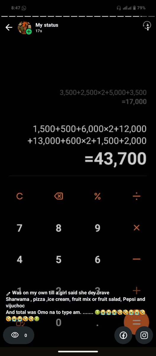 oyebanii12's tweet photo. Was on my own till a girl said she dey crave
Sharwama , pizza ,ice cream, fruit mix or fruit salad, Pepsi and vijuchoc 
And total was Omo na to type am. ....... https://t.co/8RCX3vXQba