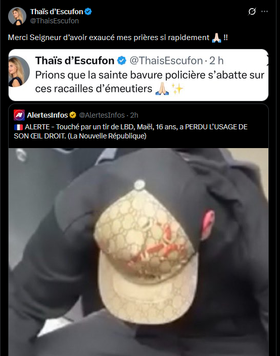 SLaryukov68746's tweet photo. Je pense qu'après ca, on est en droit de lui souhaiter le pire, à cette pouffiasse facho? https://t.co/RvDMl0vpg3