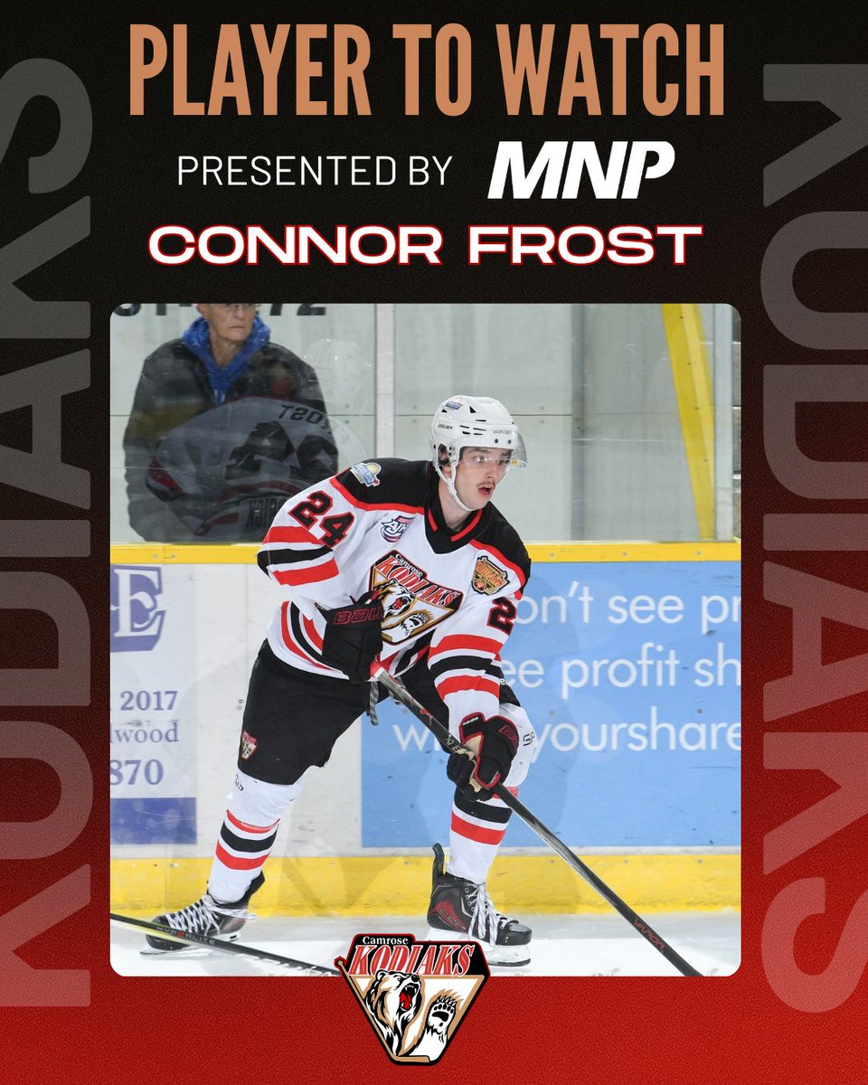 camrosekodiaks's tweet photo. Weekend MNP Kodiaks Player to Watch
#24 Connor Frost - 2006 - D
With 8 Points in 5 games to start the season , Veteran defensemen Connor Frost sits tied for first in league points.
#MNP #KodiaksHockey #PlayerToWatch #AJHL
Photo: @prosportsphoto https://t.co/YqCWEW2G67
