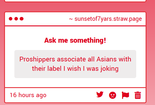 sunsetof7suns's tweet photo. do they think all 4.7 billion ppl from asia ship their disgusting brother sister stuff https://t.co/gK5fGGix0f