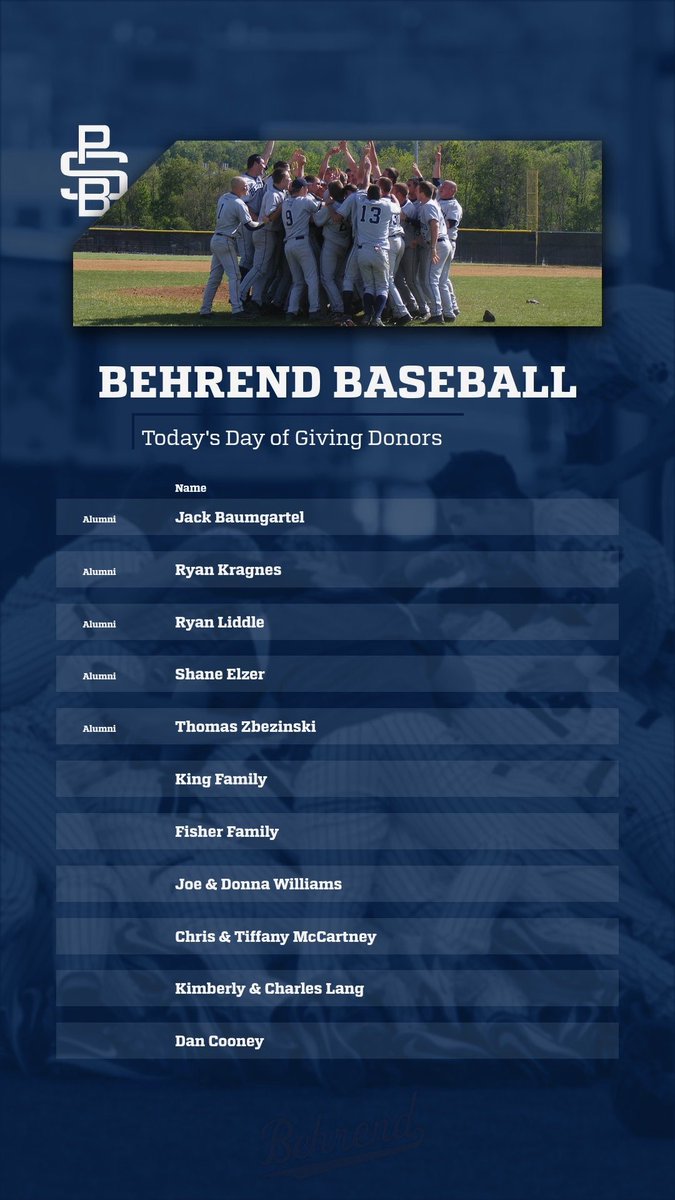 BehrendBaseball's tweet photo. You are awesome! Thank you for being on our team and supporting the program. https://t.co/RSZdrD2jaB
