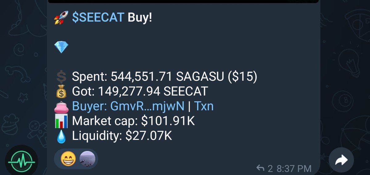 robrayofficial's tweet photo. Someone sold $SAGASU  to buy $SEECAT 👀

Why are people so bullish on the cat? 🤔 https://t.co/sBa3iPjyUi