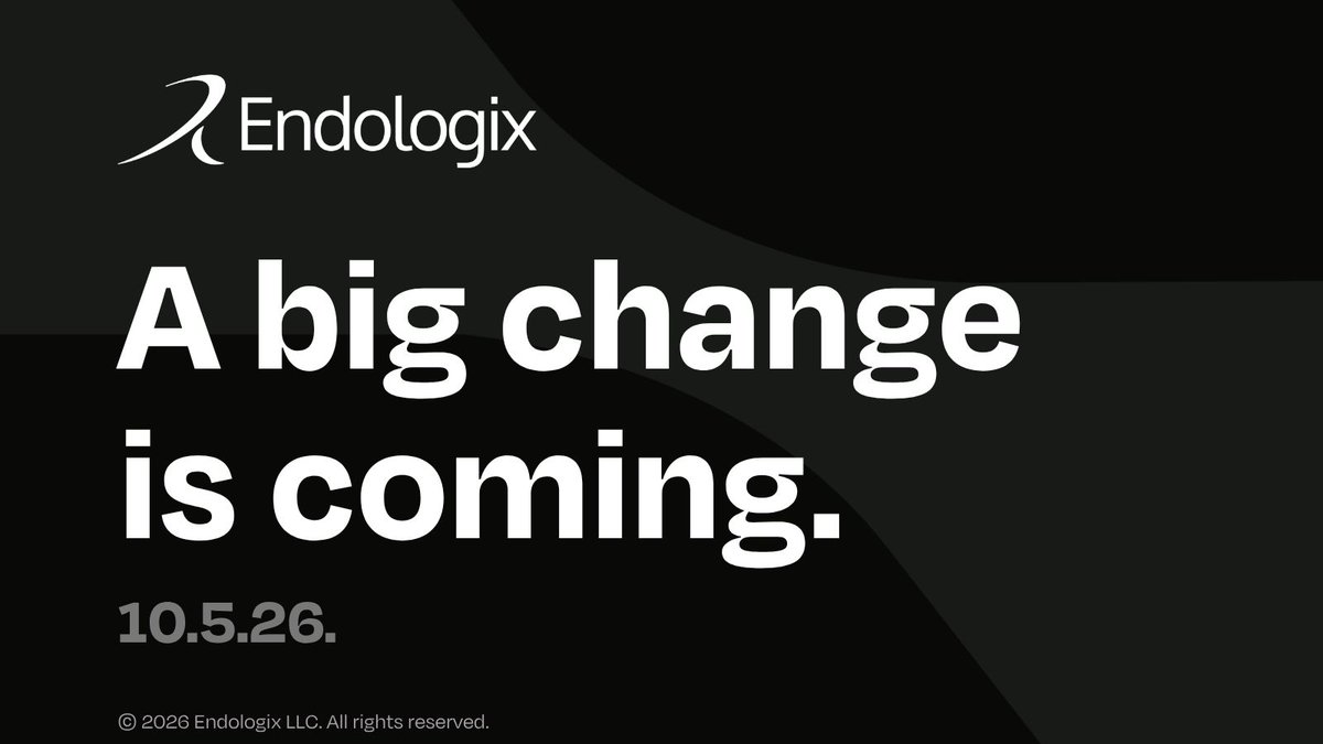 RheveraMedical's tweet photo. A big change is coming. Stay tuned next week for an announcement you won’t want to miss. 

Find out what’s next for Endologix.

#MedTech #MedicalDevices #HealthInnovation #VascularHealth https://t.co/FFXK0OIOHV