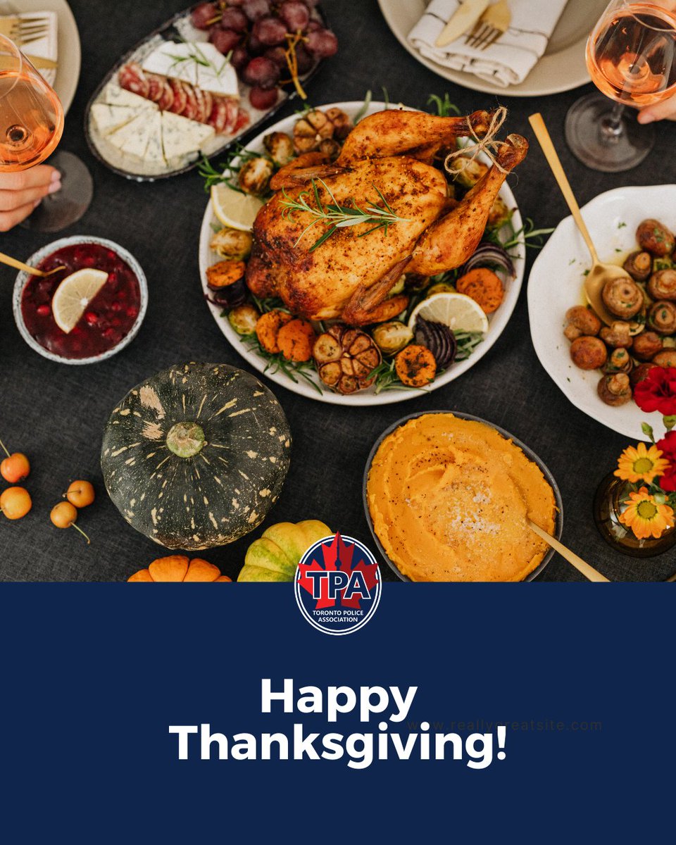 TPAca's tweet photo. This Thanksgiving weekend, we are reflecting on all we have to be grateful for. 🦃💙

In a year marked by sacrifice and loss, we are reminded that the work of our nearly 9,000 members is not without risk. Your commitment to protecting others and keeping our communities safe often comes at a great personal cost.

Thank you to every member who steps up without hesitation, day after day, to serve Toronto. We are especially grateful to those working through the holiday, away from their families and loved ones. Your dedication never goes unnoticed.

#TPAProud #Thanksgiving