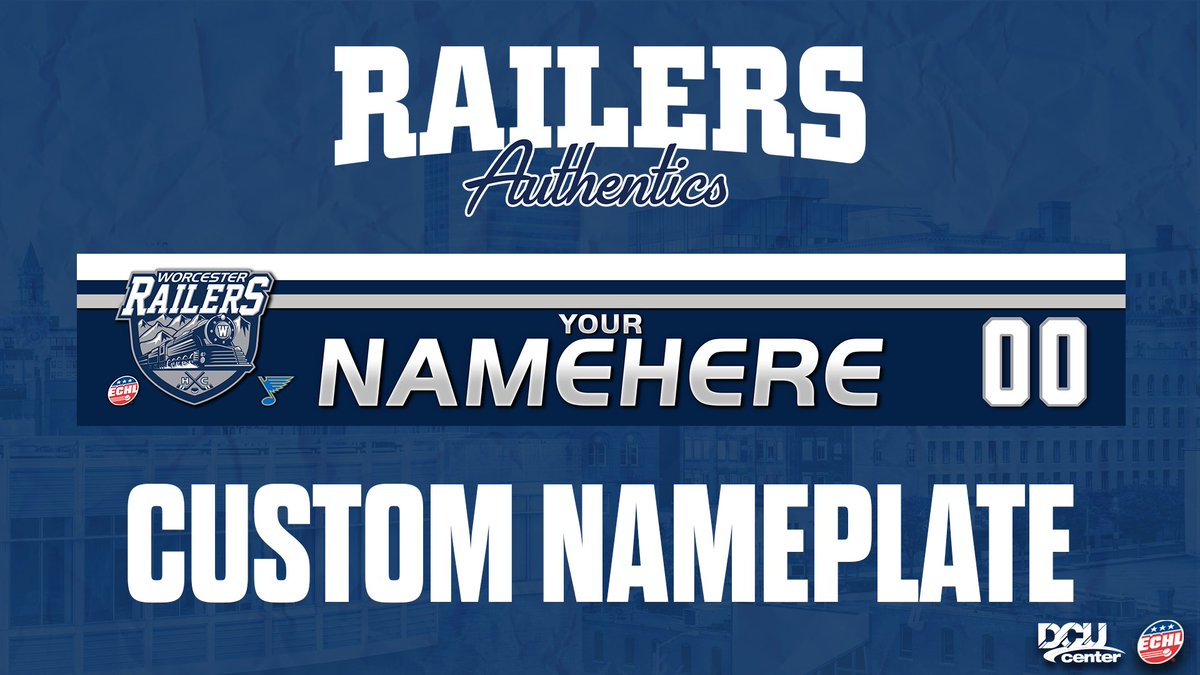RailersHC's tweet photo. Until 8pm tonight you can order a custom Worcester Railers name plate, the same ones that will be used in the locker room this season!

✏️: https://t.co/uHeCqJyjLU https://t.co/nxZW5m0IBy
