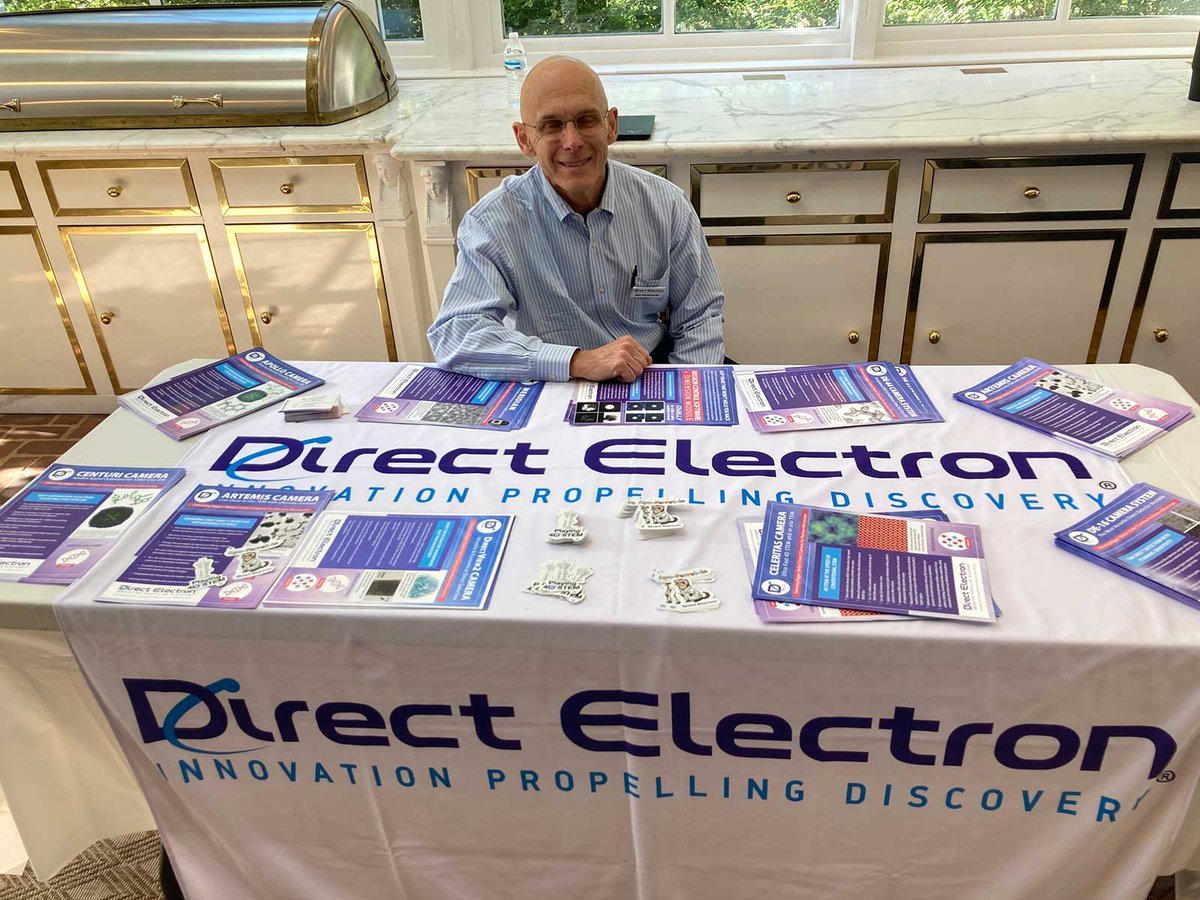 DirectElectron's tweet photo. That’s a wrap on #AReMS2026!
Thanks to everyone who stopped by to say hello to @bobmonteverde1 and learn what’s new at Direct Electron. We hope you had a great meeting—and, most importantly, got your sticker! https://t.co/lg5C1BIbKm