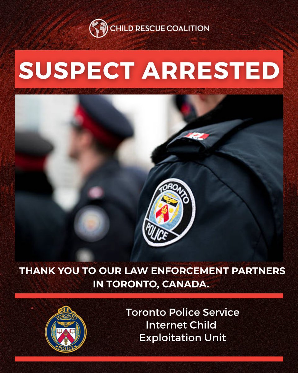 ChildRescueCo's tweet photo. 🚨 Arrest in Toronto: On Sept. 30, @TorontoPolice Internet Child Exploitation Unit, assisted by Child Rescue Coalition technology, executed a search warrant. https://t.co/wk9Arvom56