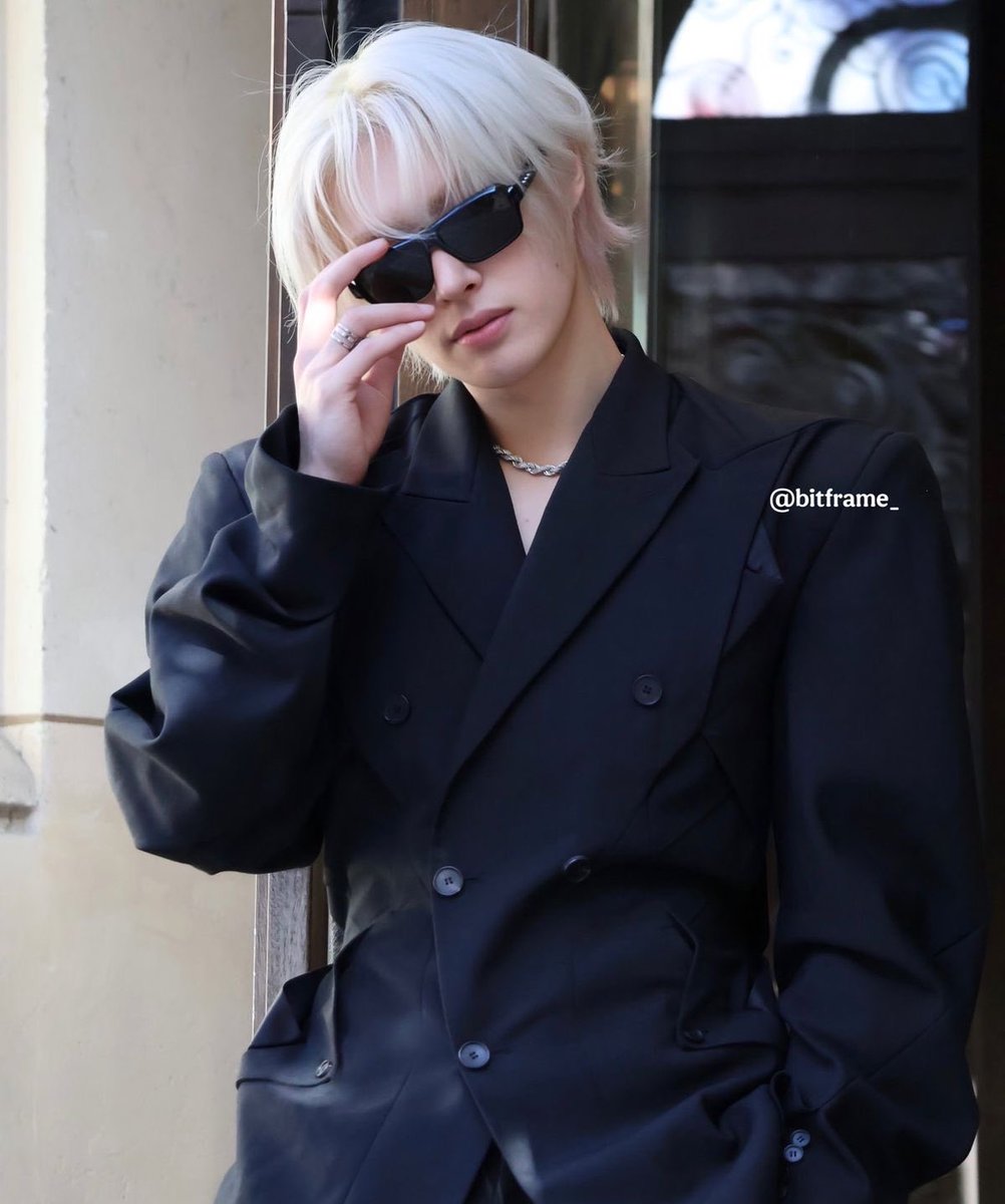 yungisholic's tweet photo. glasses… blonde hair this look is insane https://t.co/7na58FxHOO