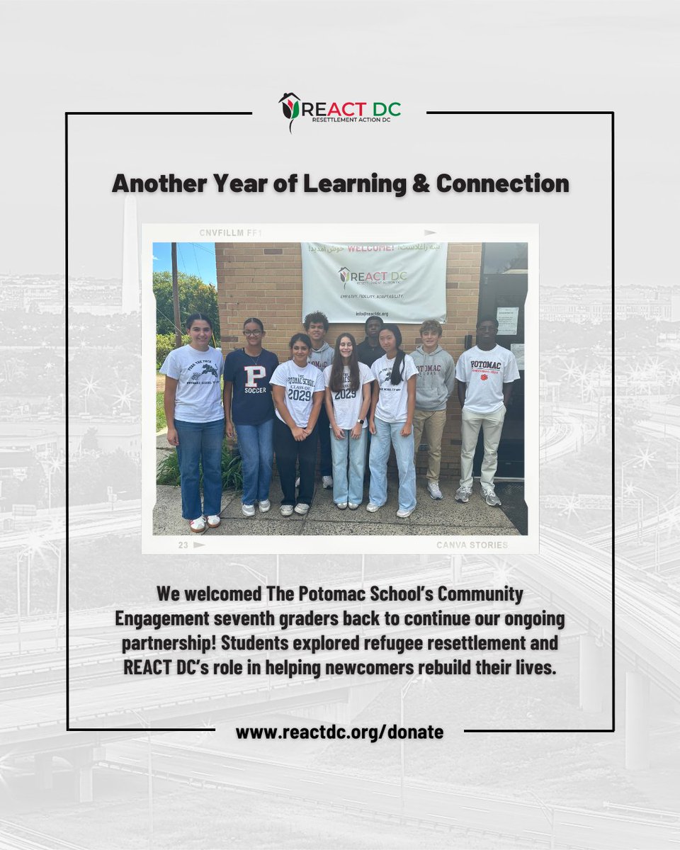 reactdcorg's tweet photo. A little learning, a little creativity! 💙 During their visit, The @PotomacSchool's seventh graders also stepped into the role of Communications Directors, creating press releases to practice sharing REACT DC’s work with the community. #REACTDC https://t.co/gz3T2y6XnW