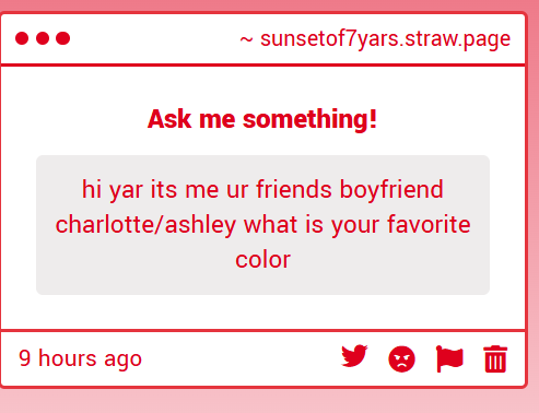 sunsetof7suns's tweet photo. hi charlotte im not really sure but i like green purple and maybe black idrk https://t.co/wUt7y1by9b