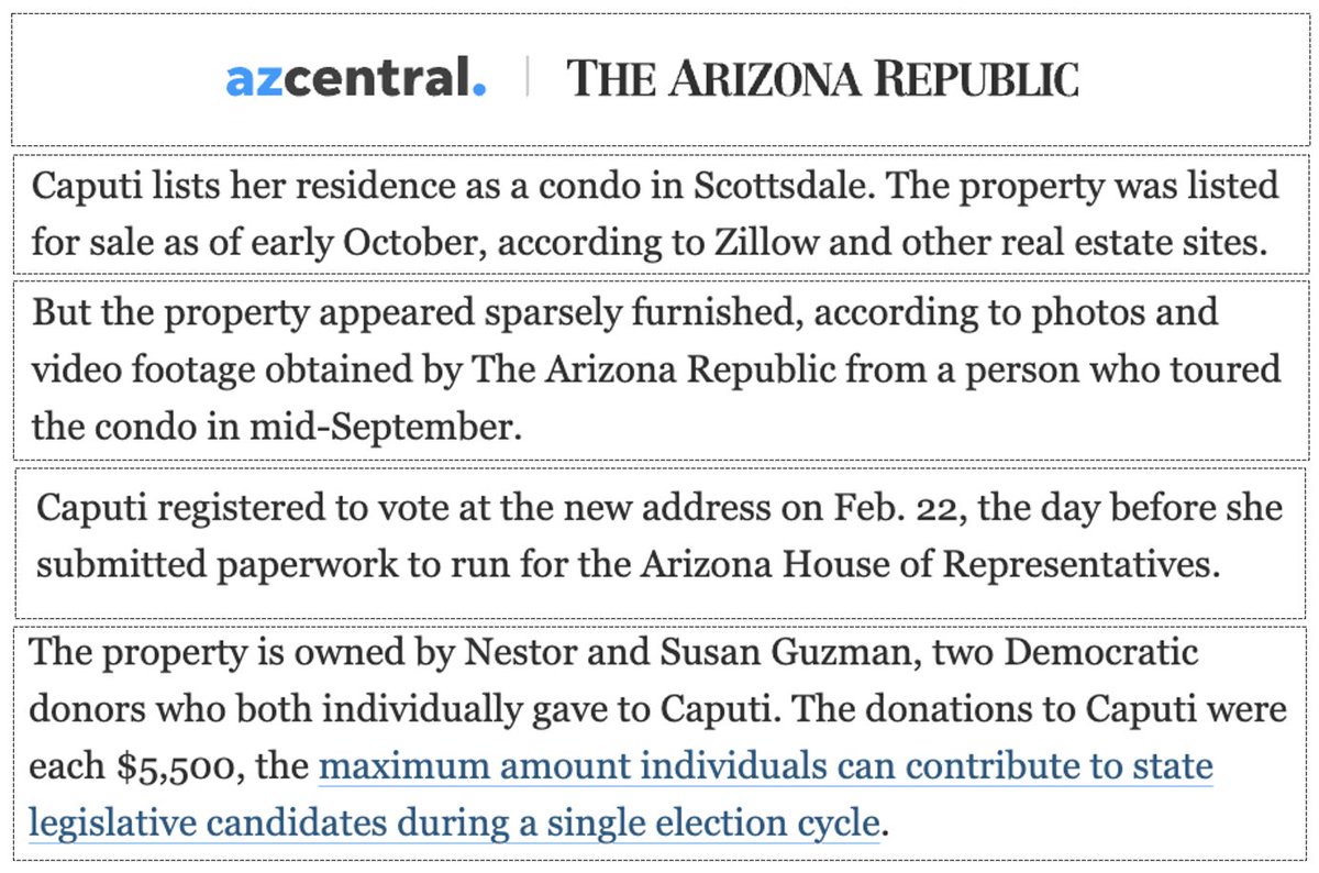 AZBrianAnderson's tweet photo. Um

24 hours before announcing her LD4 #AZLeg campaign, Democrat @TammyCaputi (a longtime LD3 resident) suddenly changed her voter registration address to a tiny apartment owned by her big campaign donor.

It's located 10 feet into LD4 - and it's STILL vacant inside. https://t.co/Fg1H5zT6rs