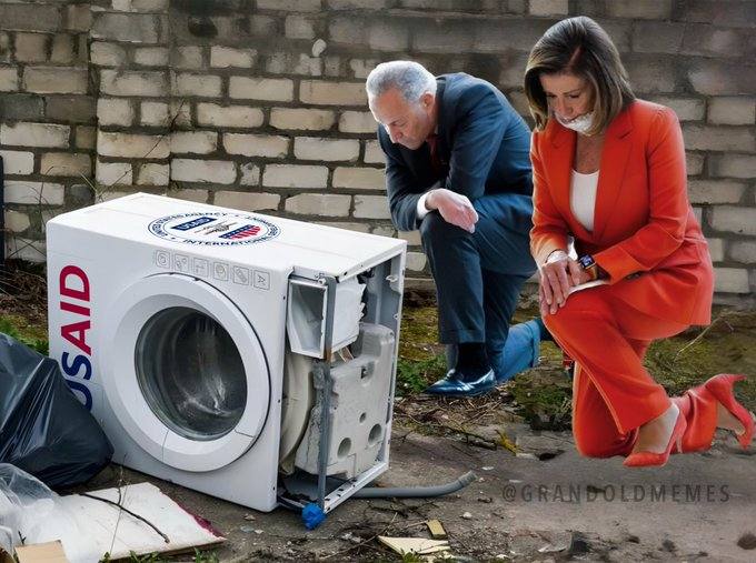 TCowtrail's tweet photo. @IAPolls2022 Funny......  Shut down USAID and the Democrats are broke.  Things that makeyou go Hmmmm..... https://t.co/8MBm8HXzFw