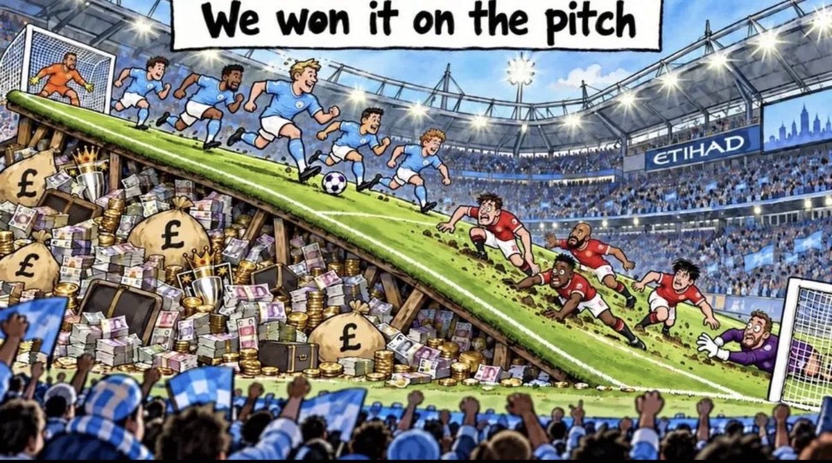 Molly_AFC's tweet photo. 1. “We didn’t cheat.”

2. “And if we cheated, it wasn’t that bad.”

3. “And if it was, cheating didn’t make much difference.”

4. “And if it did, everyone else was cheating.”

5. “And if they weren’t cheating, the rules were unfair anyway.”

6. “And even if we cheated, you only care because we beat you.”

7. “And if we beat you, we beat you on the field.”