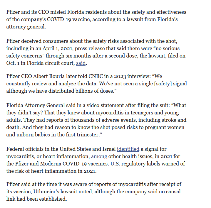 ArdeFred's tweet photo. @pfizer Do you STILL stand by this so called "misinformation", now fact? Not sure why this is a civil case and not criminal. @AGJamesUthmeier should add these lies to the case. https://t.co/b8dOh4TVXF https://t.co/VotpYCLzEd https://t.co/ryFmYGOpR6 https://t.co/WDkflawfhK