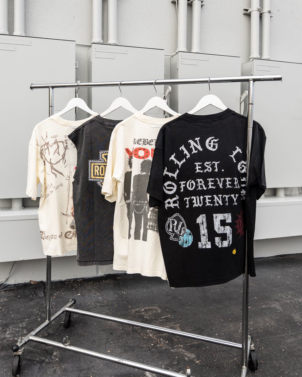 menscloset407's tweet photo. Rockstar energy. 🎸 The new Rolling Loud collection just landed on the site. Bring the festival vibes to your rotation with vintage washed eagle tops, chaotic scribble art graphics.

#MensCloset #RollingLoud #Streetwear #GraphicTees #FreshFits https://t.co/BiDXK84Kar https://t.co/9wIWFKVlF1