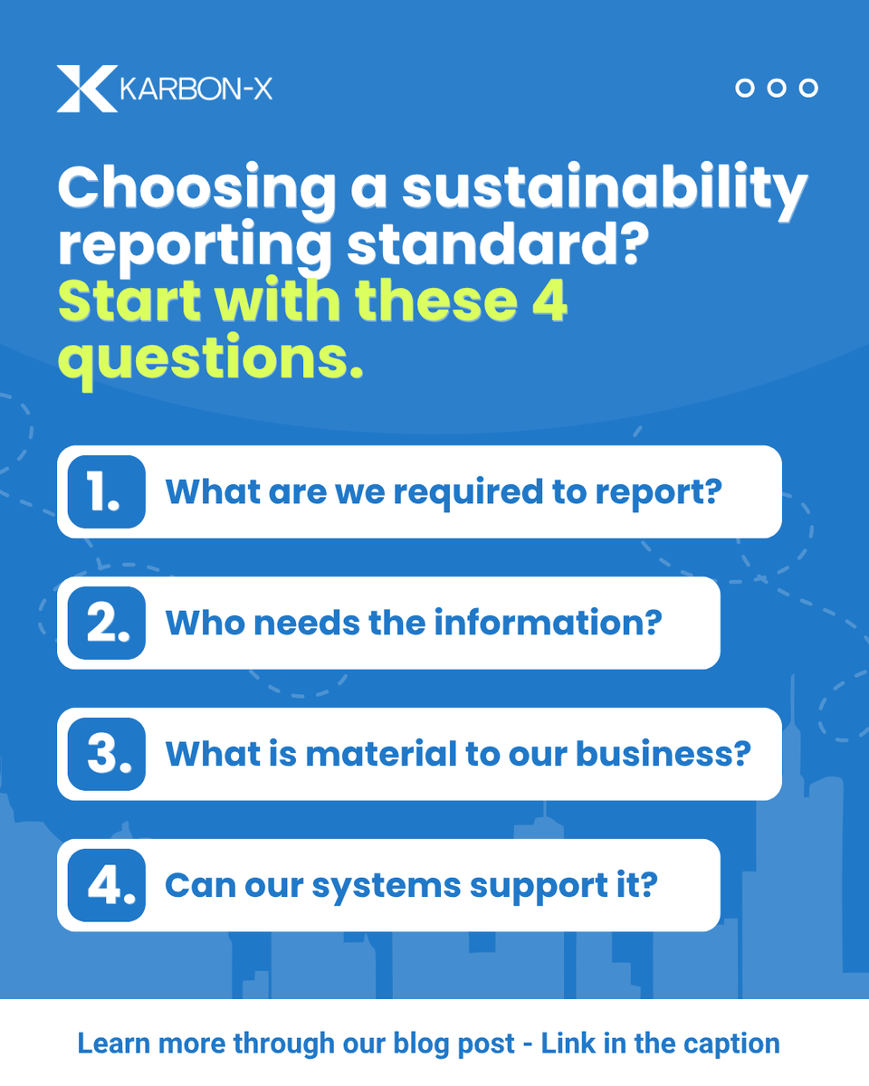 karbonxofficial's tweet photo. Our latest blog breaks down the questions organizations should consider before choosing a reporting approach.

Read the full blog: https://t.co/4IokA0mAvQ

#SustainabilityReporting #ESGReporting #ClimateStrategy #SustainableBusiness #ClimateSolutions #KarbonX #KARX $KARX https://t.co/benaYeJ7v4