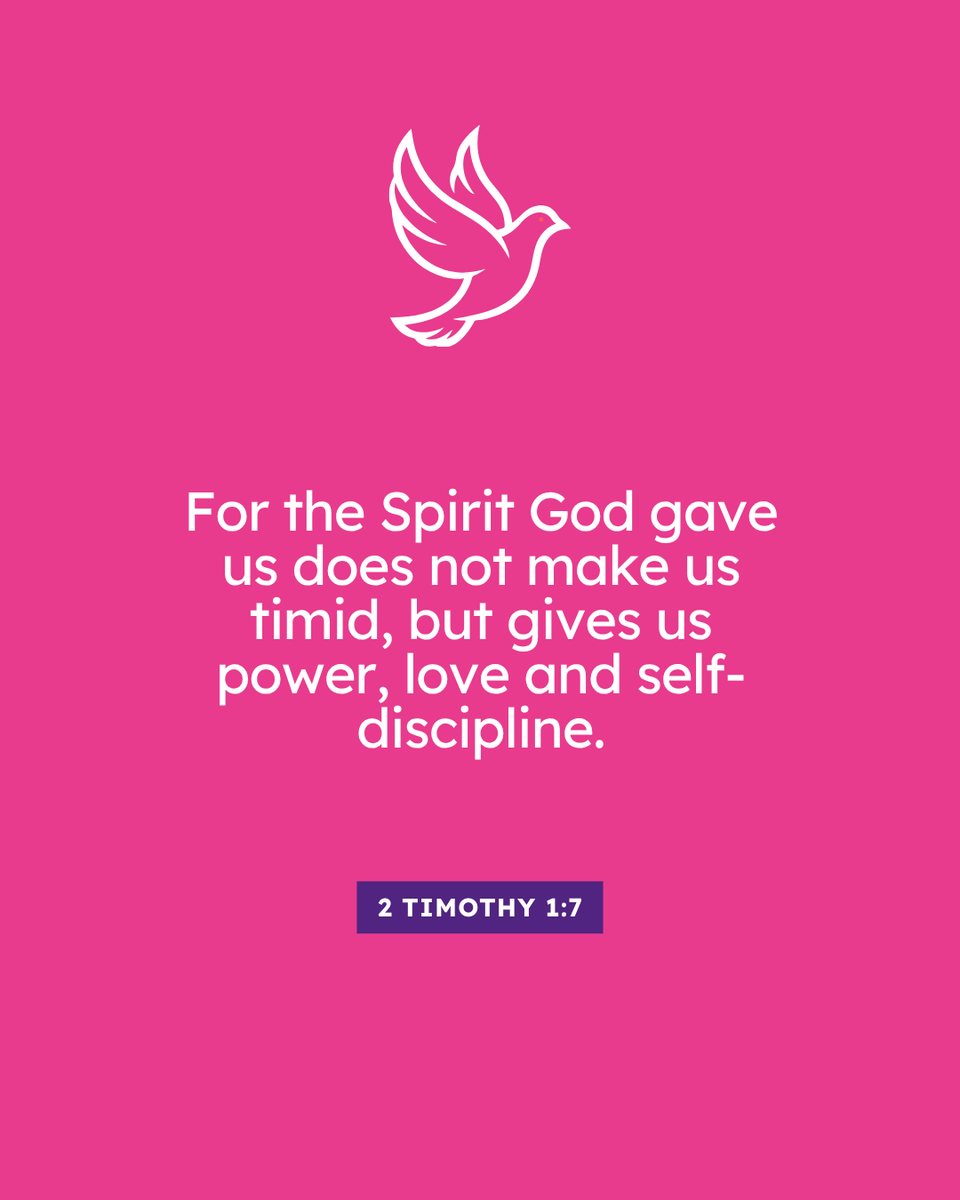 Hope1032's tweet photo. God didn't give you a spirit of fear. Walk in power, love and self-discipline today. 🕊️
#VerseOfTheDay #Hope1032 https://t.co/9waOFuiZW1