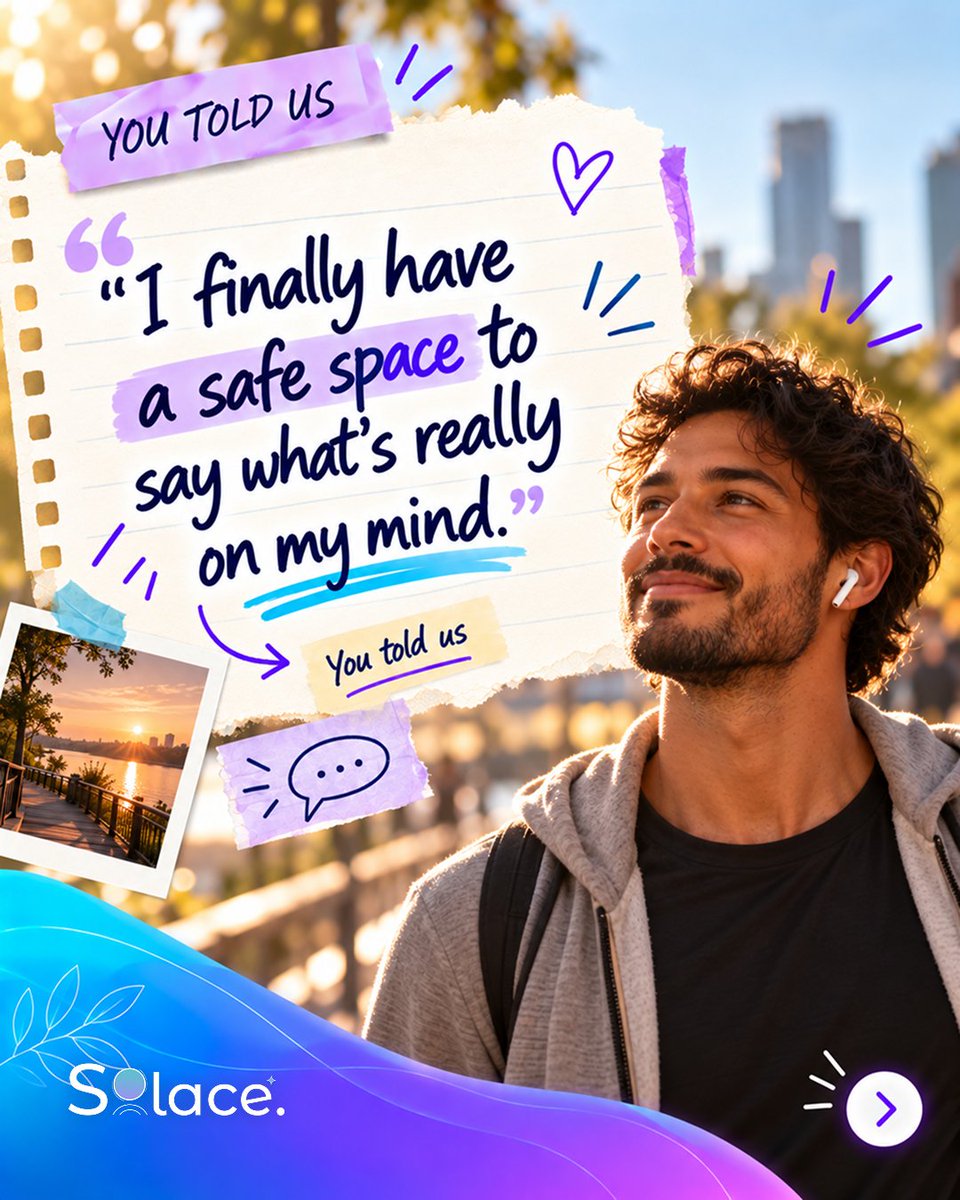 TalkToSolace's tweet photo. What do you replay after a conversation ends? The words, the tone, their reaction or what you wish you’d said differently? Sometimes, it’s just one sentence that stays with you. 

#solace #replayingconversations #everydaythoughts #youtoldus https://t.co/KdZi1w427S