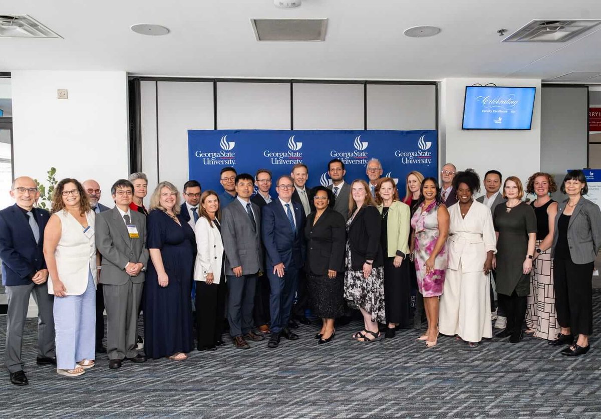 GSUArtSci's tweet photo. We’re so proud of our #GSUArtSci faculty who were recognized at the 2026 Celebrating Faculty Excellence event! Your dedication to research, mentorship, and innovation inspires our entire Panther community! #TheStateWay 

Meet the honorees: https://t.co/7CldJmgqtG https://t.co/cgCSg6f29j