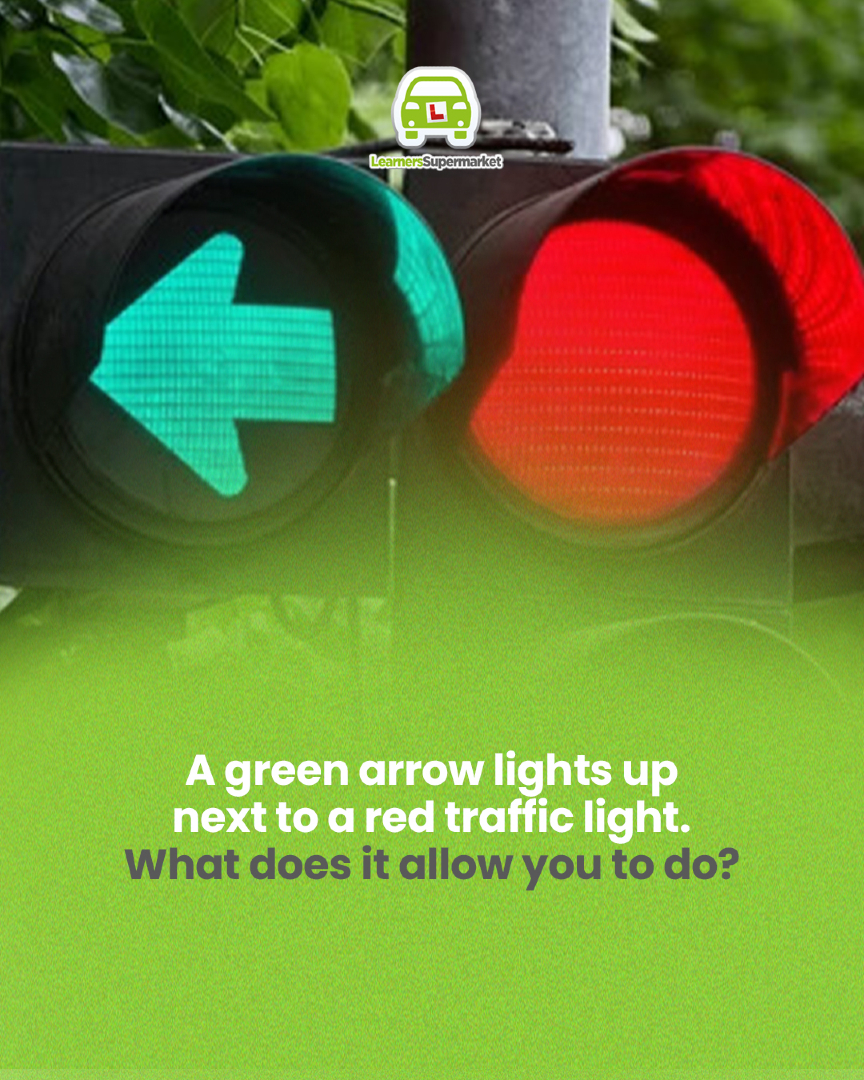 LearnersSM's tweet photo. You can go the way the arrow points, even on a red, the moment that lane is properly clear. #highwaycode #ukroads #drivingtheory #learnerdriver #dvsa https://t.co/2ElPHFdtRp