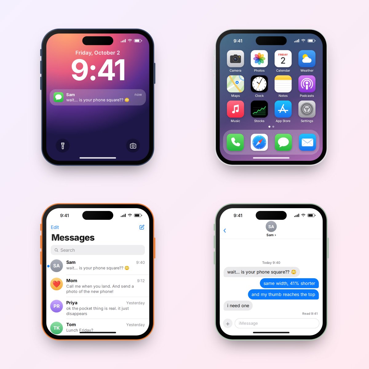 AdamBuiltThis's tweet photo. hot take: the perfect phone is a square https://t.co/1Zw1PDrY8E