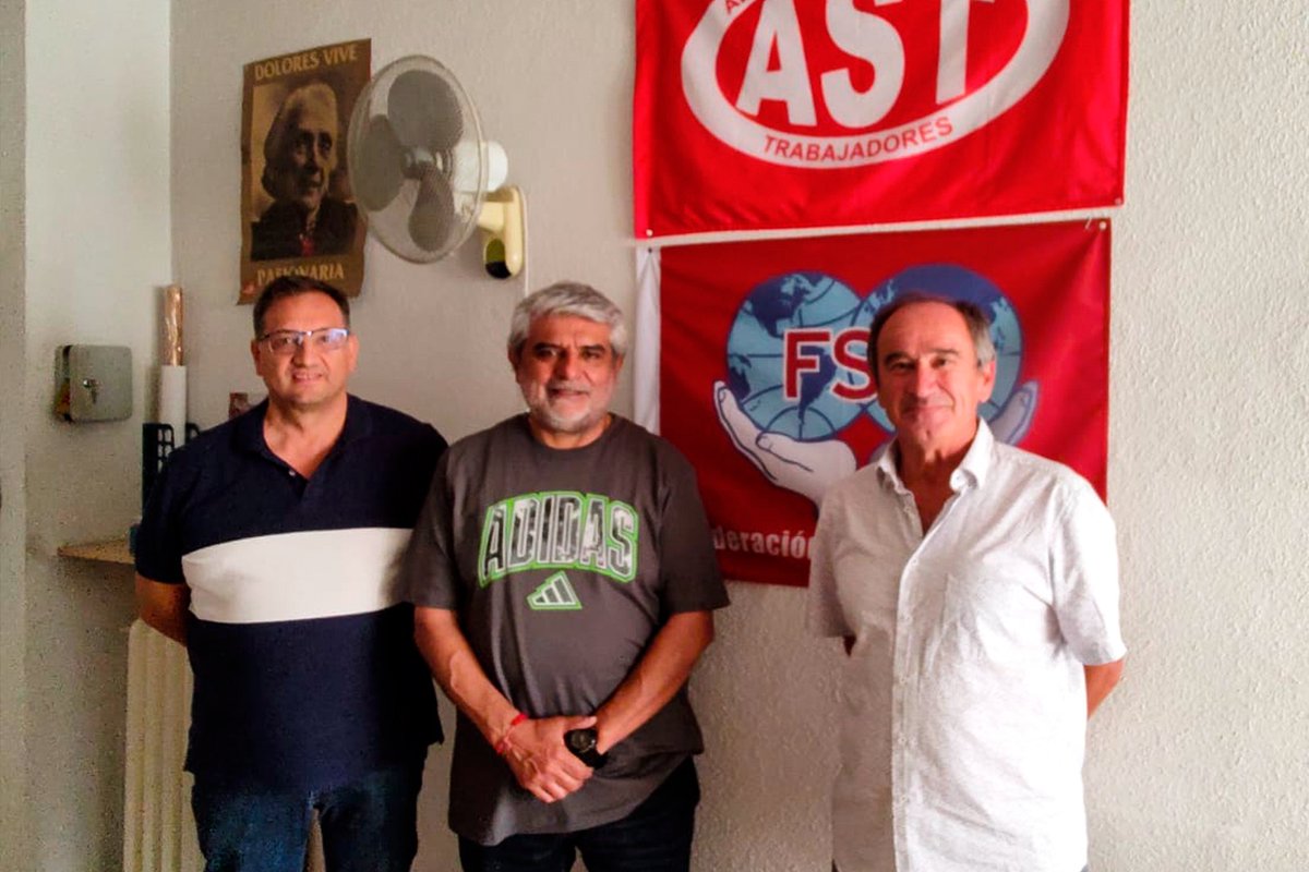 TrabajoPBA's tweet photo. En el marco de la agenda de trabajo en #España, el ministro, @waltercorreaok, mantuvo encuentros con referentes del movimiento obrero internacional y representaciones sindicales. https://t.co/kxpNG8QWtB