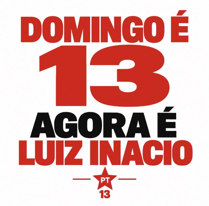 _dilmadebochada's tweet photo. Domingo é 13 agora é Luiz Inácio Lula presidente https://t.co/oH2BXQ01wx