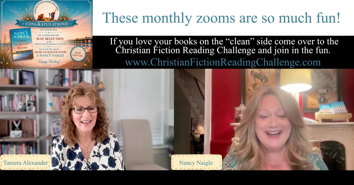 nancynaigle's tweet photo. Check out the replay of the Christian Fiction Reading Challenge interview this past May. You might love these. All clean reads across several genres.  https://t.co/mYQ20MFMFt https://t.co/tCIPSn0OMj