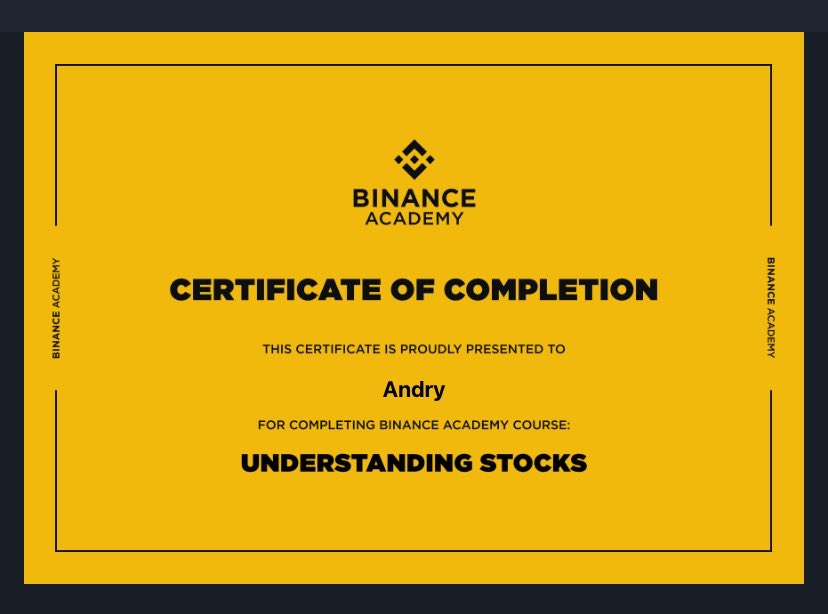 Andry0_0rr's tweet photo. I completed the "Understanding Stocks" module. I gained a thorough understanding of how traditional markets work, how brokers operate, and the impact of risk when investing.  

Education = Power. 📊
Stay #SAFU 🛡️
#DYOR 🔍

#BinanceAcademyCourse https://t.co/vXVWfEl3OG