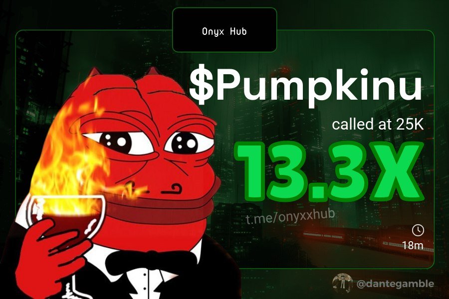 DevAlpha111's tweet photo. 13x pump from my alpha call on $Pumpkinu
Tg frens eating good 
Ca::

CJZaHX5RQbvKrRyMoUU9D3jyvXj8Yy7QLLmcKvoopump https://t.co/6yuF6Rs058