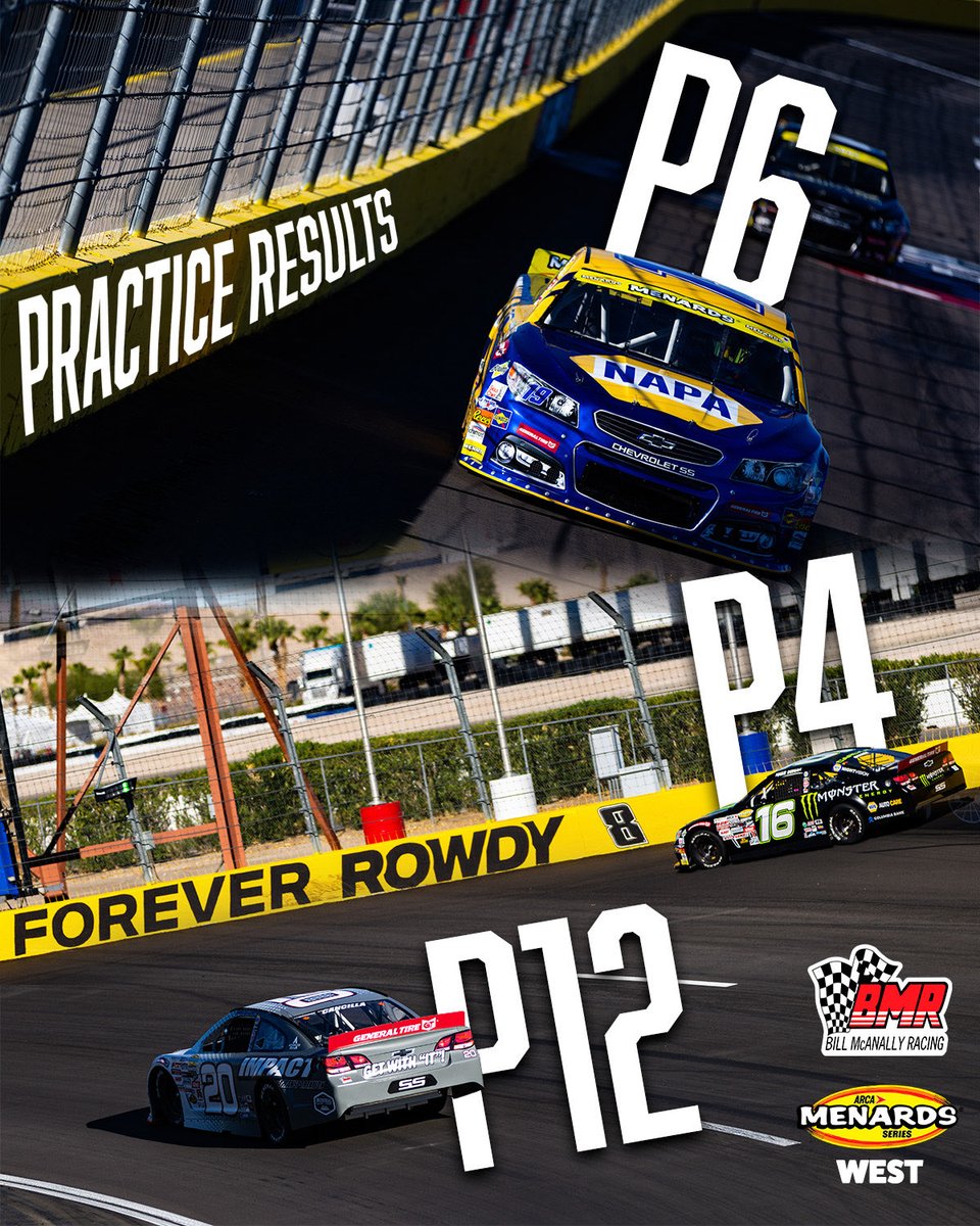 BMR_NASCAR's tweet photo. Practice Results from The Bullring at @LVMotorSpeedway.
@HailieDeegan: P4, 15.474
@Mason_Massey: P6, 15.536
@RacingCancilla: P12, 15.802
@ARCA_Racing | #KyleBuschClassic https://t.co/astOlDeZEG