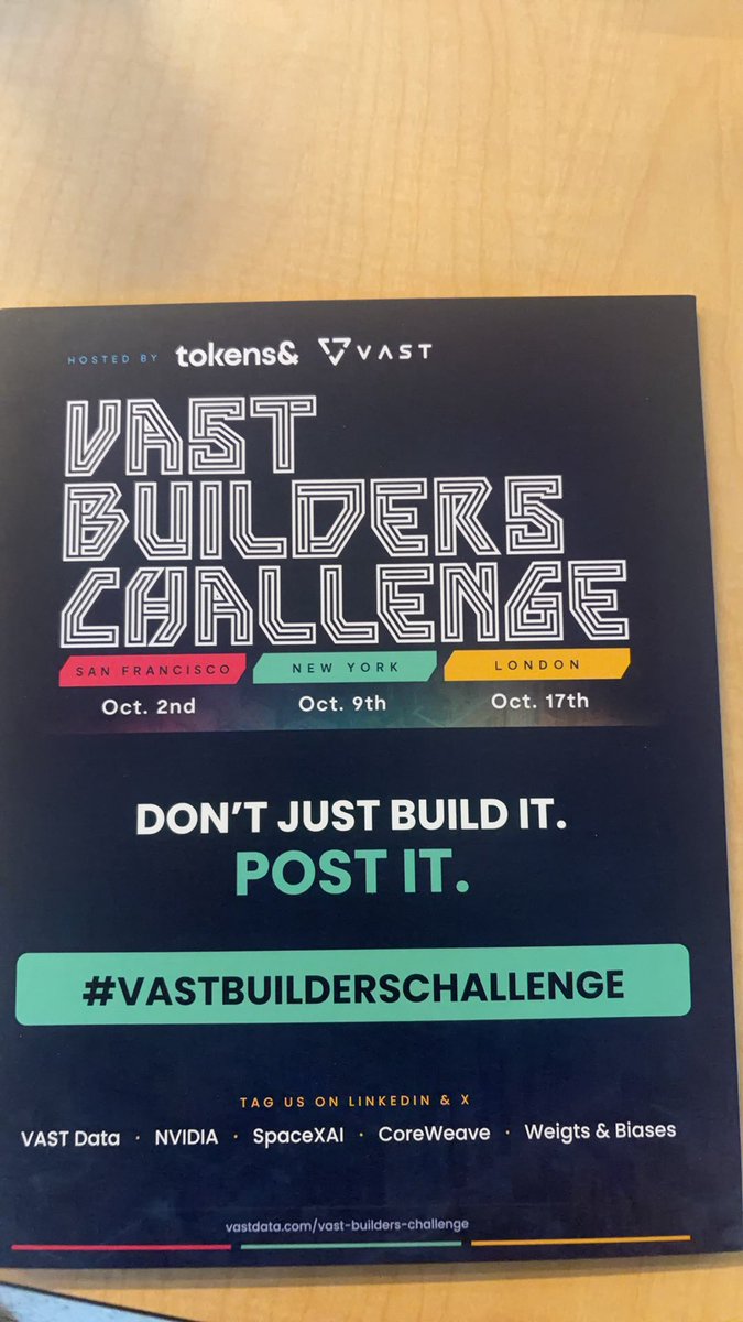lj_ships's tweet photo. Day 1 of #VASTBuildersChallenge in SF. We're Grabbit Mining Co. π°βοΈ
mining 2,352 indexed video clips for the near-misses robotics teams need: forklift turning into a worker, person 2m from a moving vehicle.
AI flags, a human confirms. Building on @VAST_Data + @nvidia Cosmos, @CoreWeave, @weights_biases, @cursor_ai with @JolinJiao