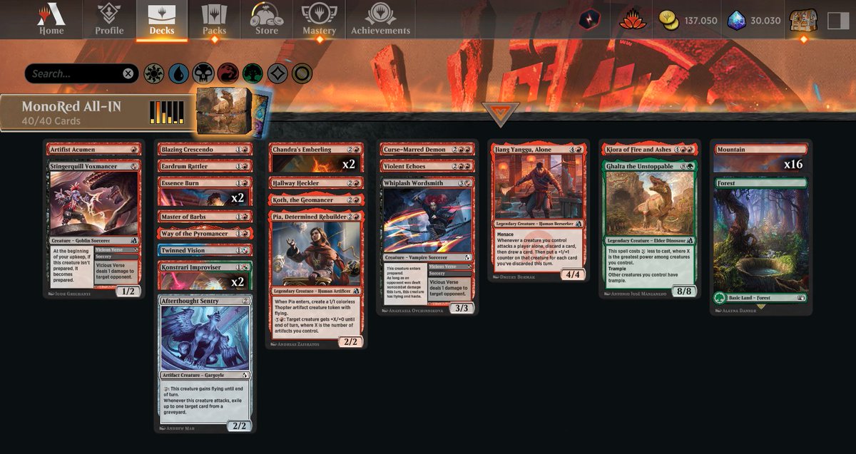 AlfaceVerde's tweet photo. Não saiu troféu, mas esse merece ser compatilhado...
Um MonoRed com uma Pool Horrivel, 38 cards completando com um Ghalta e um Artefato...
#mtg #arenadirect #mtga #mtgarena #mtgfra #framtg #realityfracturemtg #mtgrealityfracture https://t.co/eDhjmtk6no