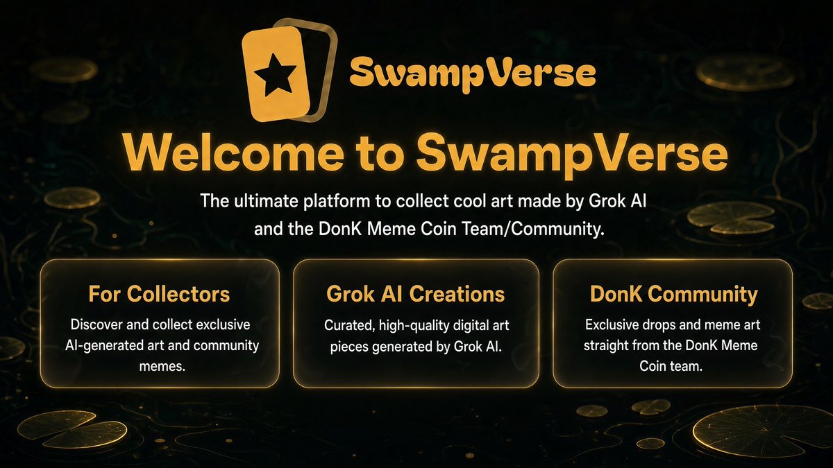 TheSwampVerse's tweet photo. SwampVerse DonK Card Collector is up and running! Claim your FREE pack now! DonK Community will be strong🫡
https://t.co/hsJdX0Xr1w https://t.co/unPDNgwx5s