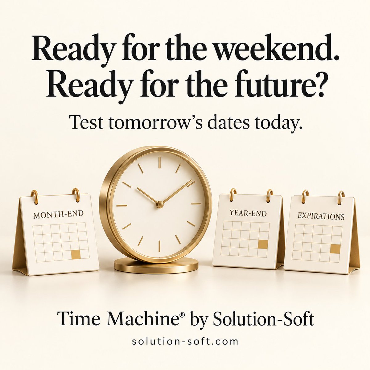 SolutionSoftTM's tweet photo. Happy Friday! ⏰Are your applications ready for the future?
Test month-end, year-end, and expiration dates today with Time Machine®—and uncover issues before those dates arrive.
https://t.co/G9Koxfq0AR
#TimeTravelTesting #SoftwareTesting https://t.co/IgpSBM9yr4