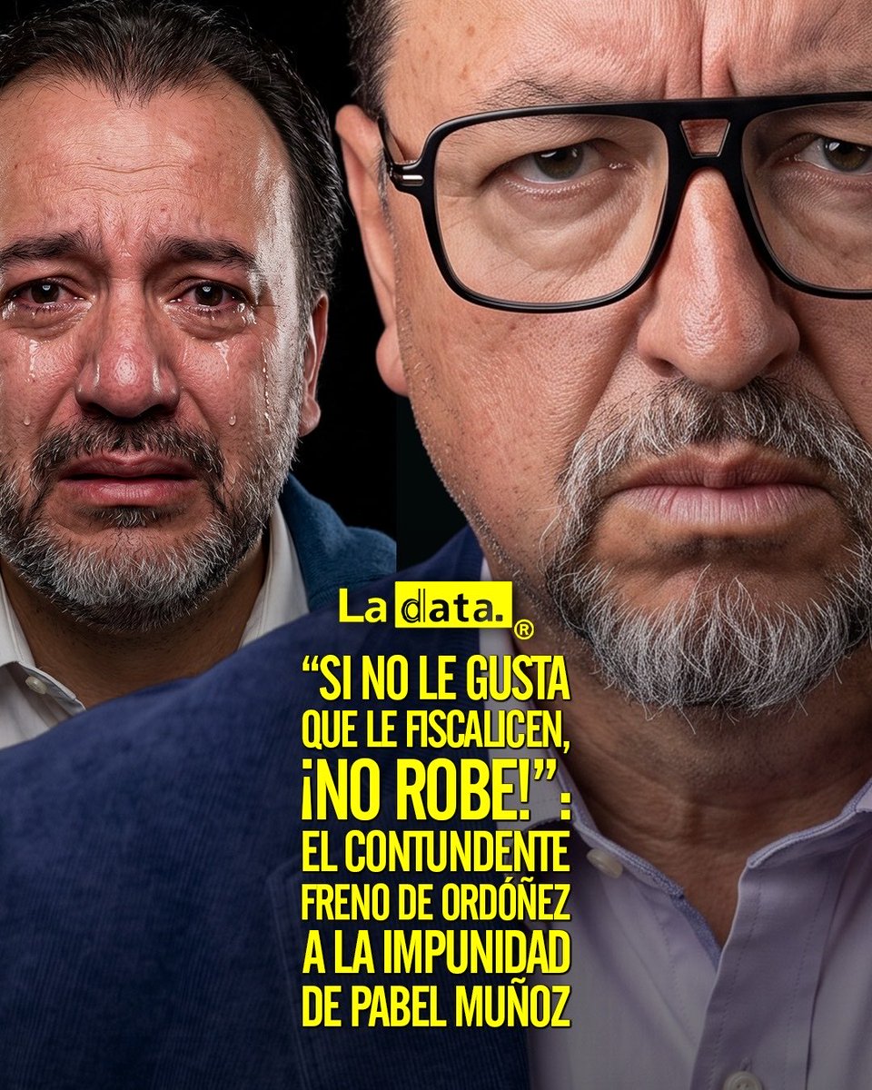ladataec's tweet photo. #Tendencia “Si no le gusta que le fiscalicen, ¡no robe!”: El contundente freno de Ordóñez a la impunidad de Pabel Muñoz
   
En una demostración de firmeza y valentía en el Pleno de la Asamblea Nacional, el legislador Xavier Ordóñez frenó en seco las maniobras del correísmo, desmontando la desesperada pataleta con la que pretendían blindar e impunizar al alcalde de Quito, Pabel Muñoz. 

Con una postura implacable en defensa de los recursos de la ciudadanía, Ordóñez soltó una verdad fulminante que retumbó en todo el país: “¡A Pabel Muñoz, si no le gusta que le fiscalicen, NO ROBE!”. El asambleísta no dio tregua y dejó en evidencia cómo la bancada de la Revolución Ciudadana intenta armar un show mediático para tapar el desastre de una administración municipal salpicada por supuestos cobros duplicados en el Peaje Guayasamín que atentan directo al bolsillo de los quiteños, las glosas e irregularidades millonarias en el Metro de Quito, las fortunas arrojadas a la basura en baches mal hechos y obras defectuosas, y autoridades que prefieren perder el tiempo haciendo bailes y TikToks mientras la capital se cae a pedazos. 

Con este accionar impecable, Xavier Ordóñez se consolida como la voz firme que los quiteños necesitaban para proteger el dinero del pueblo, dejando en claro que el trabajo fiscalizador no se vende ni se negocia y que, si el municipio no rinde cuentas, la Asamblea actuará sin contemplaciones. 

@ladataec👈

#ladata #TendenciaPolítica #Quito #PabelMuñoz