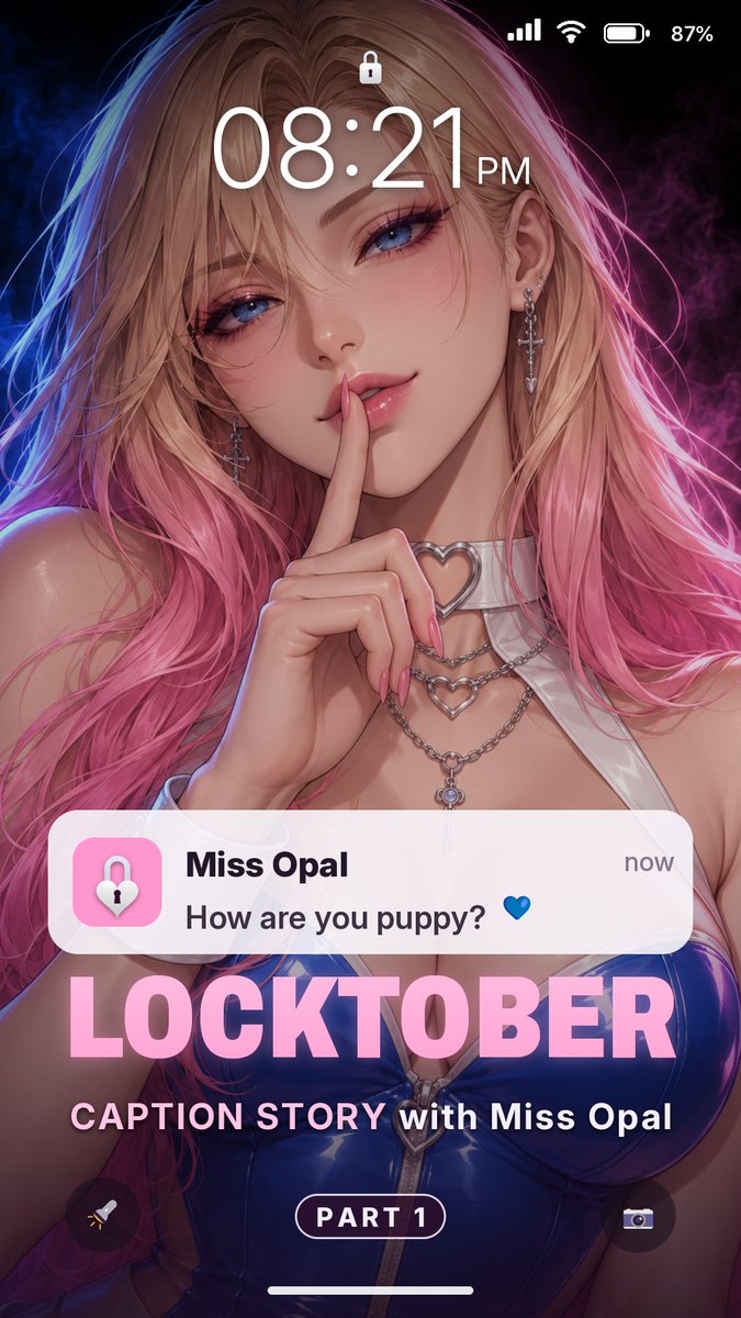 TheVenusSpiral's tweet photo. LOCKTOBER with Miss Opal 🔒💙
CAPTION STORYLINE · PART 1

🔐 Comment if you've already changed your lock screen for her.
💙 It's FREE on our Patreon, link below.

#locktober #chastity #keyholder #femdom #2DFD #hypno #mistress #hypnosis #caption #femdomcaption https://t.co/WFnnfS8wMT