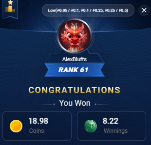 AlexBluffsPoker's tweet photo. Thank you CoinRaces / CoinPoker.

It really does help. https://t.co/A4nCzWxrgc