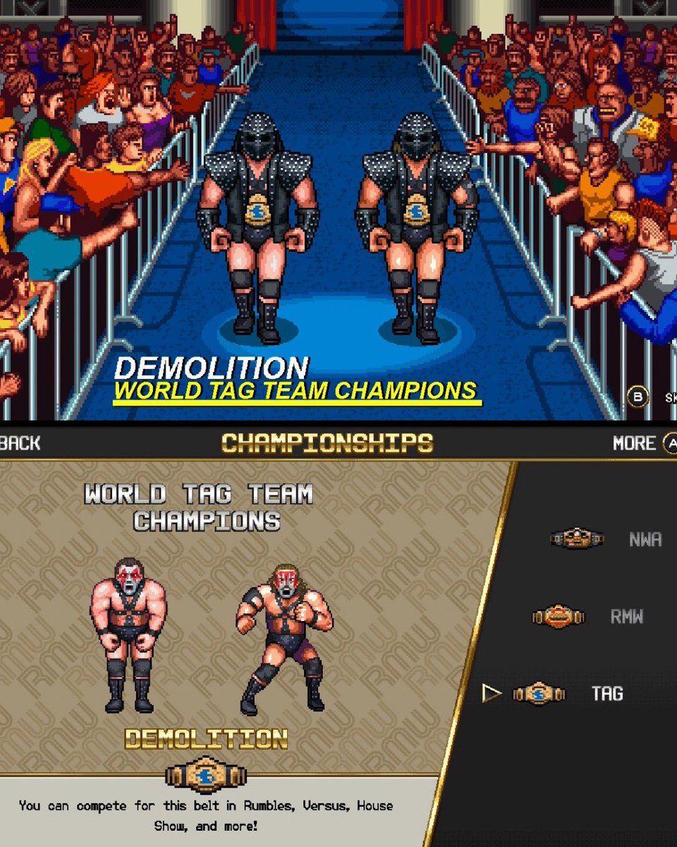 RetrosoftStudio's tweet photo. 37 years ago today: Ax &amp; @RealDemoSmash defeated the Brain Busters at a WWF Superstars taping to reclaim the World Tag Team Championship. The match would air a month later on November 4, 1989.

🗓️ October 2, 1989
🗺️ Wheeling, WV
📺 WWF Superstars https://t.co/y6g9aqtVHb