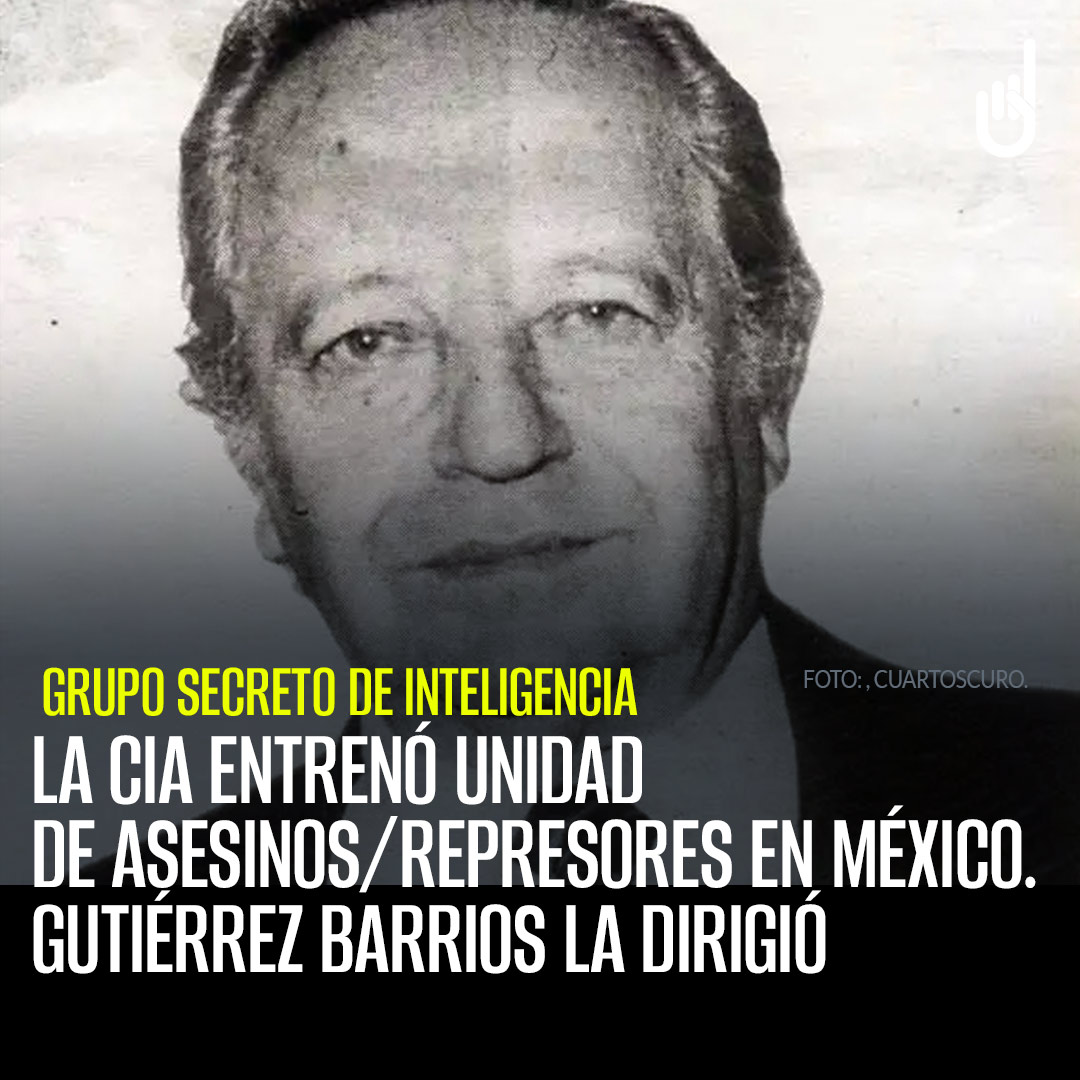 SinEmbargoMX's tweet photo. 1/3 En 1965, la CIA financió el entrenamiento de Miguel Nazar Haro, figura clave de la Guerra Sucia. A su regreso, lideró el C-047, grupo secreto de la DFS creado para infiltrar y combatir a organizaciones consideradas subversivas. https://t.co/oJ7pBr6eb4
