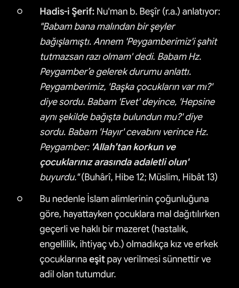 daymanlardan's tweet photo. Çoğu kişi bilmiyor. Kişi hayattayken mal varlığını dağıtıyorsa (hibe) eşit dağıtmalı. Şayet öldüyse (miras pay edileceği zaman) erkeğe 2/3 verilmeli... https://t.co/PBELX3TZg3