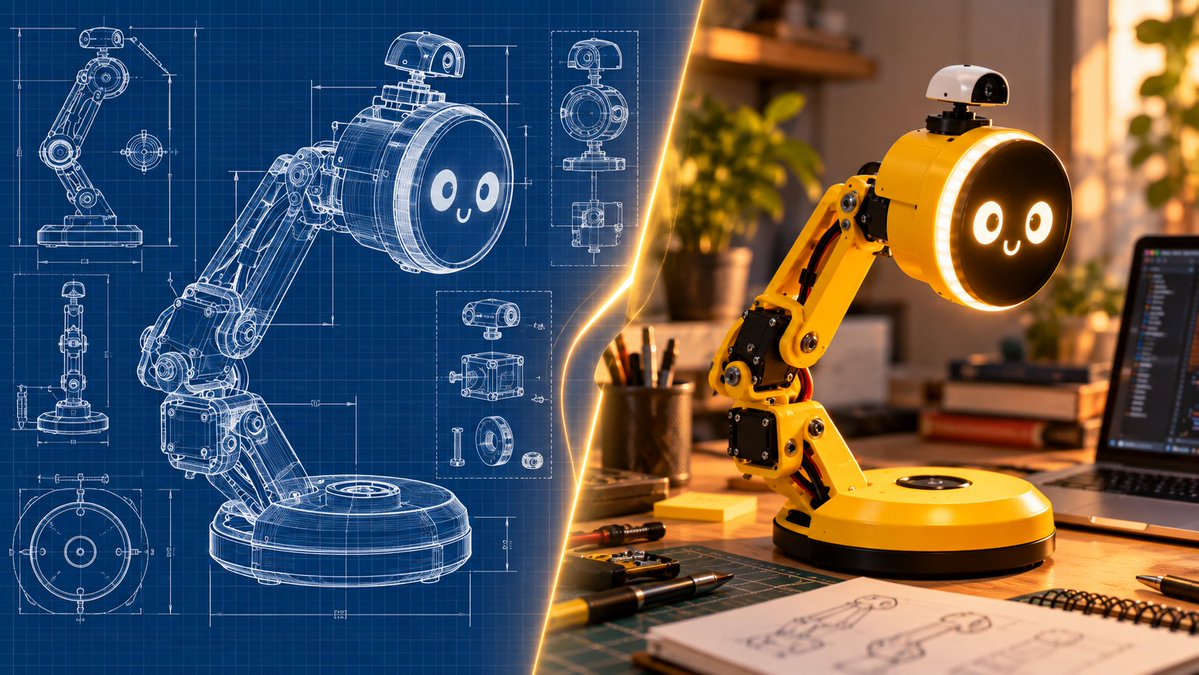 lelamprobot's tweet photo. From sketch to something that looks back at you. ✏️➡️🤖 #LeLamp #Engineering #Innovation https://t.co/glP1rQ9vL0