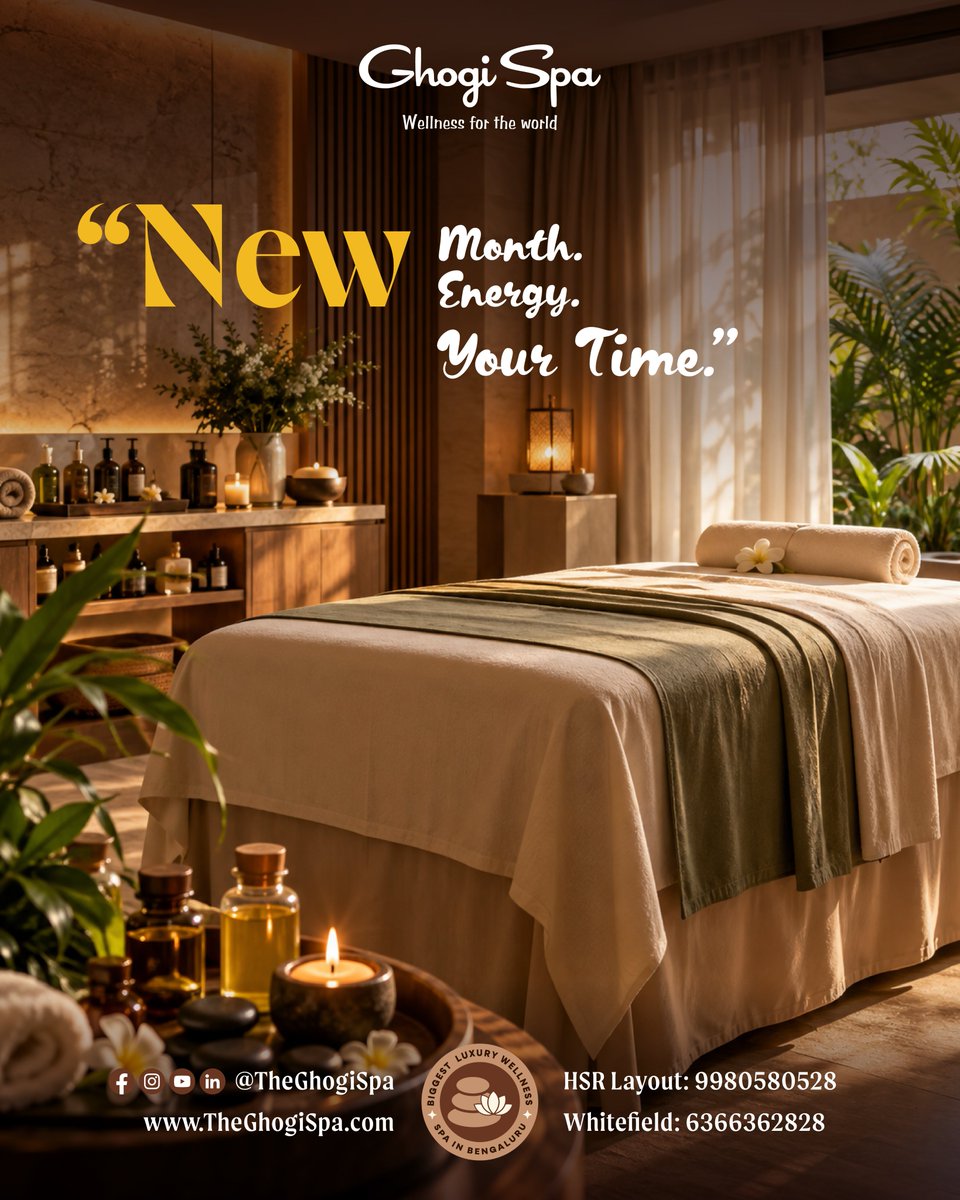 TheGhogiSpa's tweet photo. October deserves a better beginning. ✨

Your next reset is closer than you think.

📍 Whitefield: +91 63663 62828
📍 HSR Layout: +91 99805 80528
🌐 https://t.co/v7IcghLvuu

#GhogiSpa #BengaluruWellness #OctoberReset #LuxurySpa #SelfCareRitual https://t.co/BOjUo5KkS9