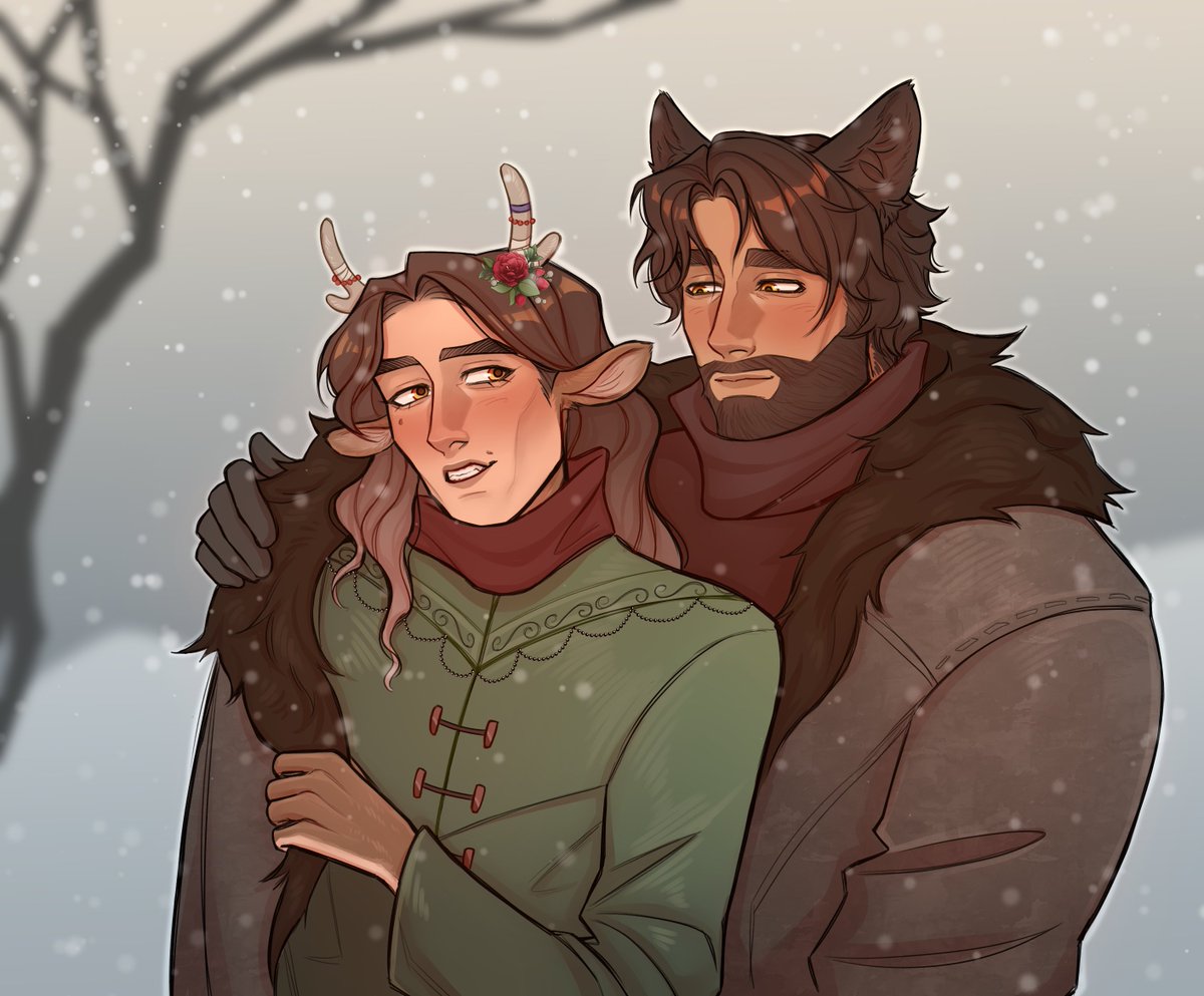 Kriskris_Draws2's tweet photo. 🦌❤️🐺 #jayvik #arcane https://t.co/VgKCLtFeEM