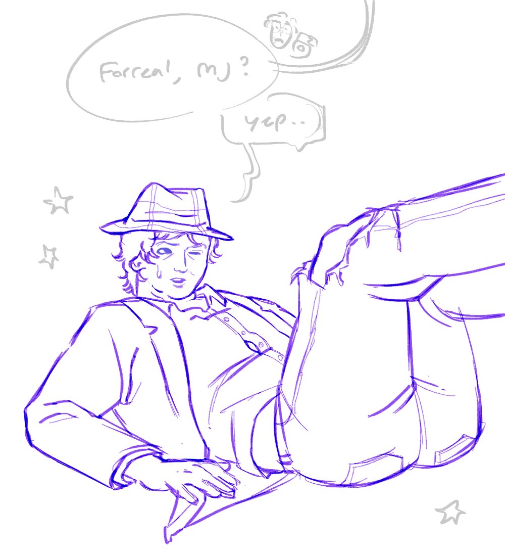 nomomitsart's tweet photo. Yall remember when mj busted his ass (wip) https://t.co/WMVyuoolWq