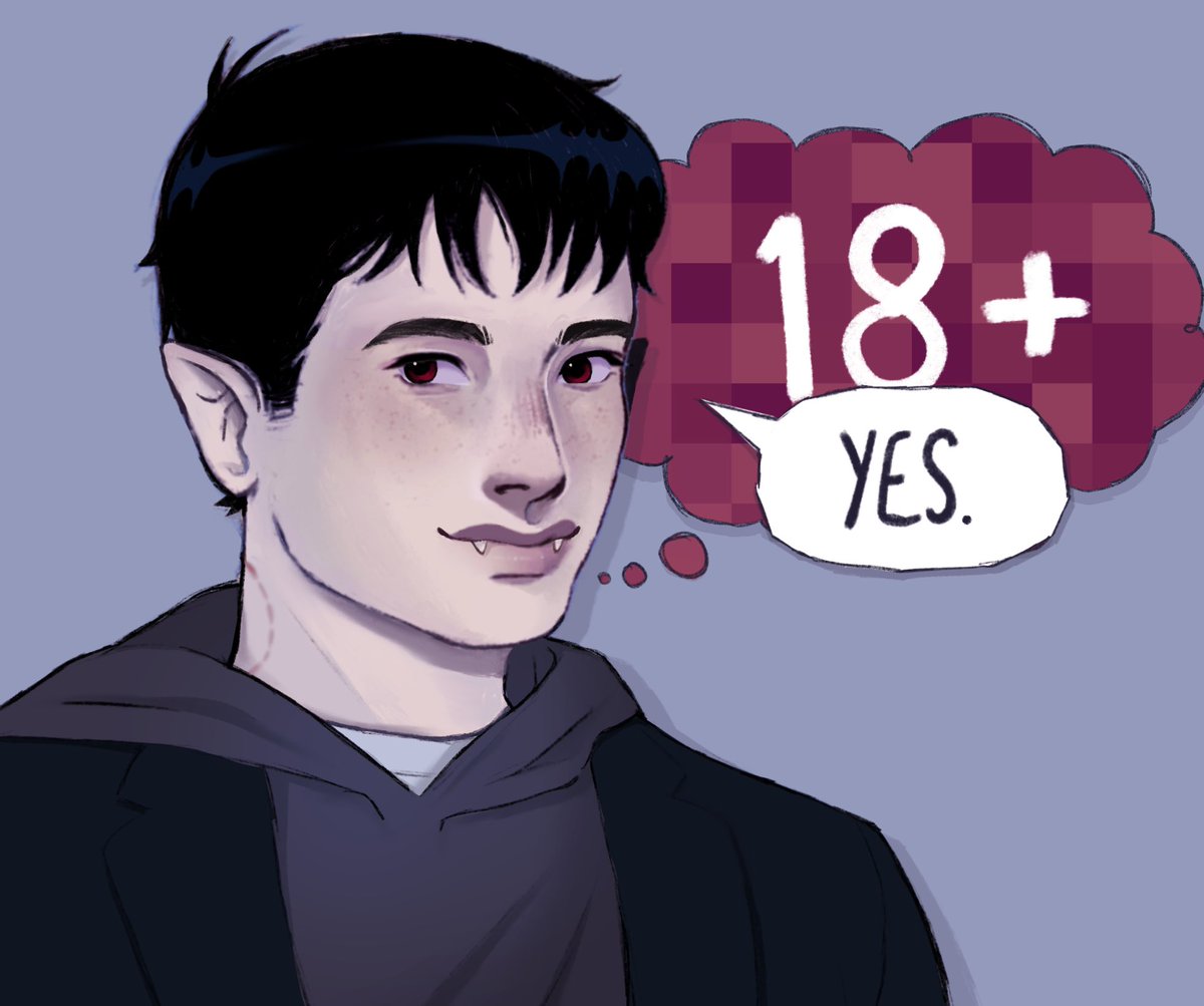 Holinanov's tweet photo. I turned an unfinished drawing into whatever this is lol 
Happy spooky season people 🧛🏻‍♀️ https://t.co/9IOxipE3FE